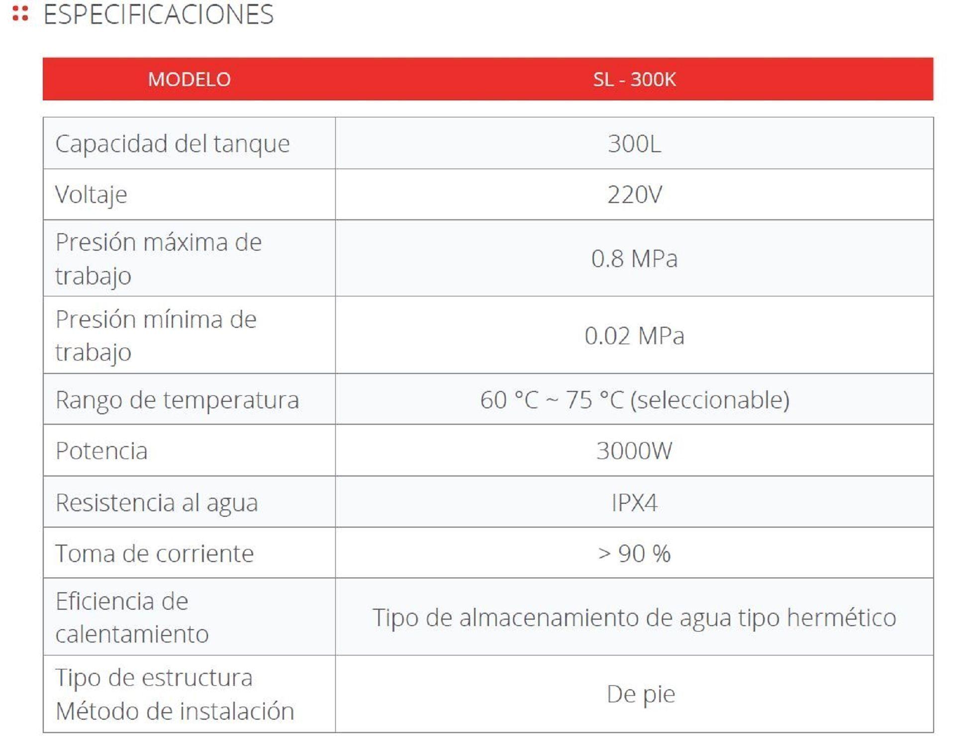 Termo Eléctrico de Agua 300Lts Kaltemp-3