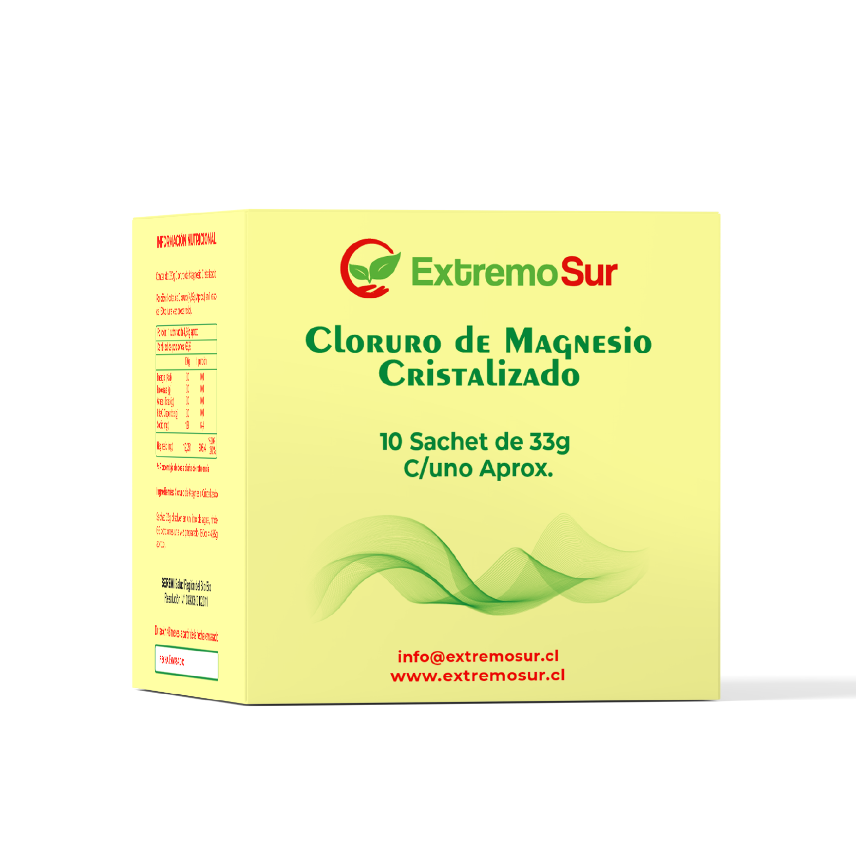Cloruro de Magnesio Cristalizado 10 Sachets 33 gr c/uno-1