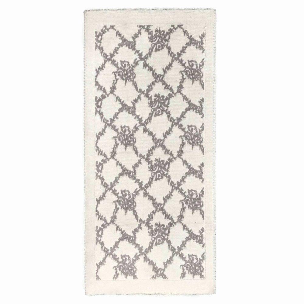 ALFOMBRA ZAGORA FLORCRUDO 80X200  BLANCO-0