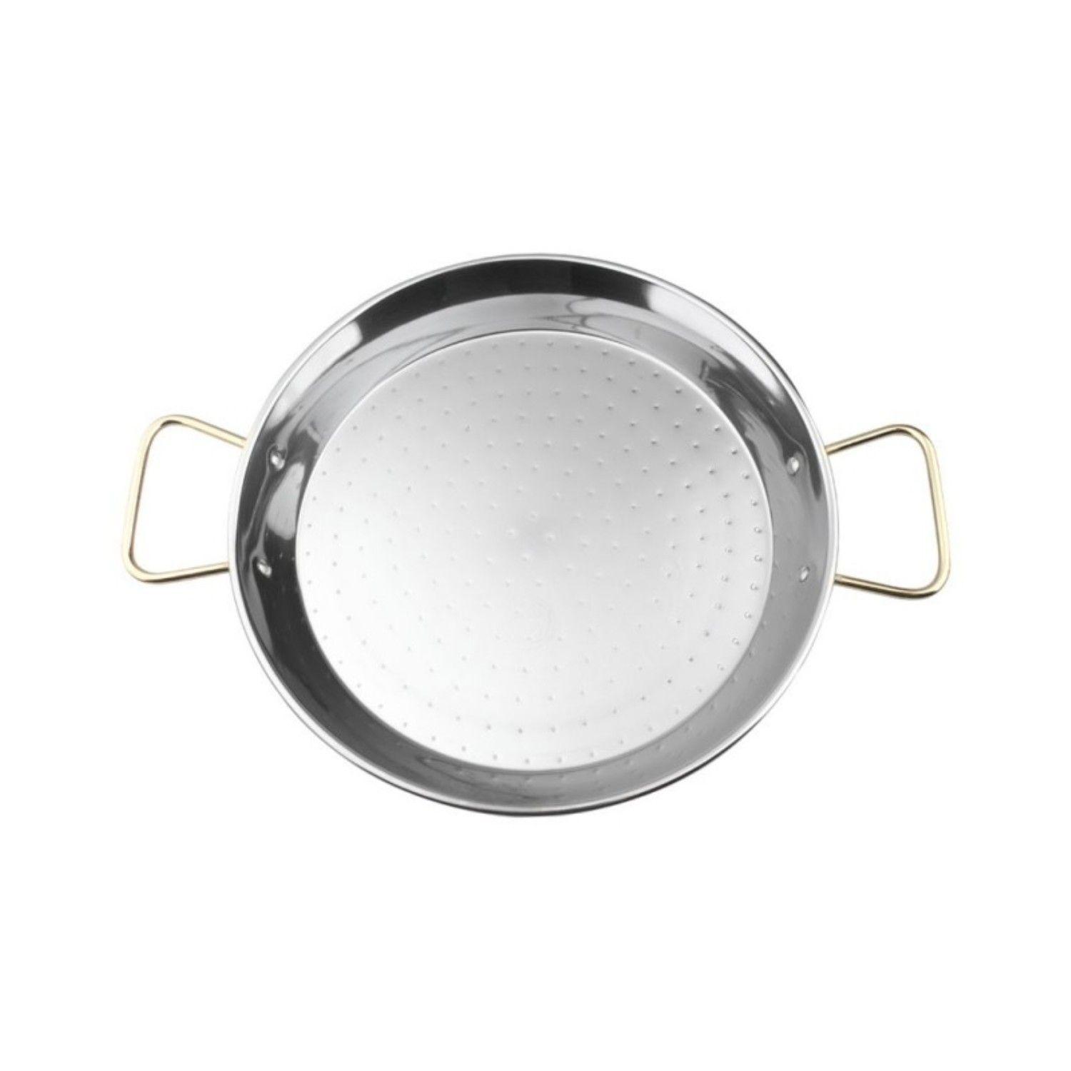 Paellera Valenciana 4 Porciones Acero Inox 30cm Garcima-2