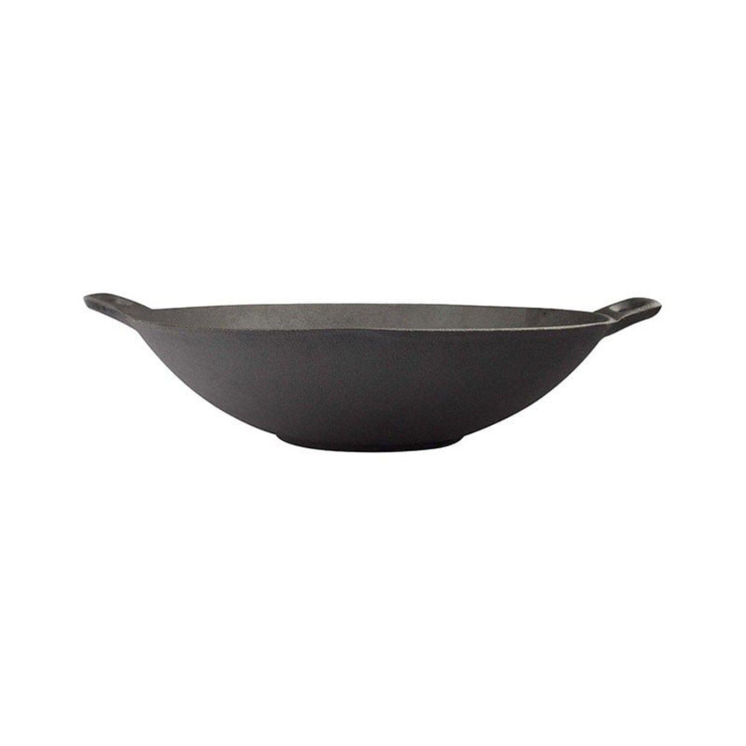 Wok con Asas de Fierro 30cm Negro Lugano-2