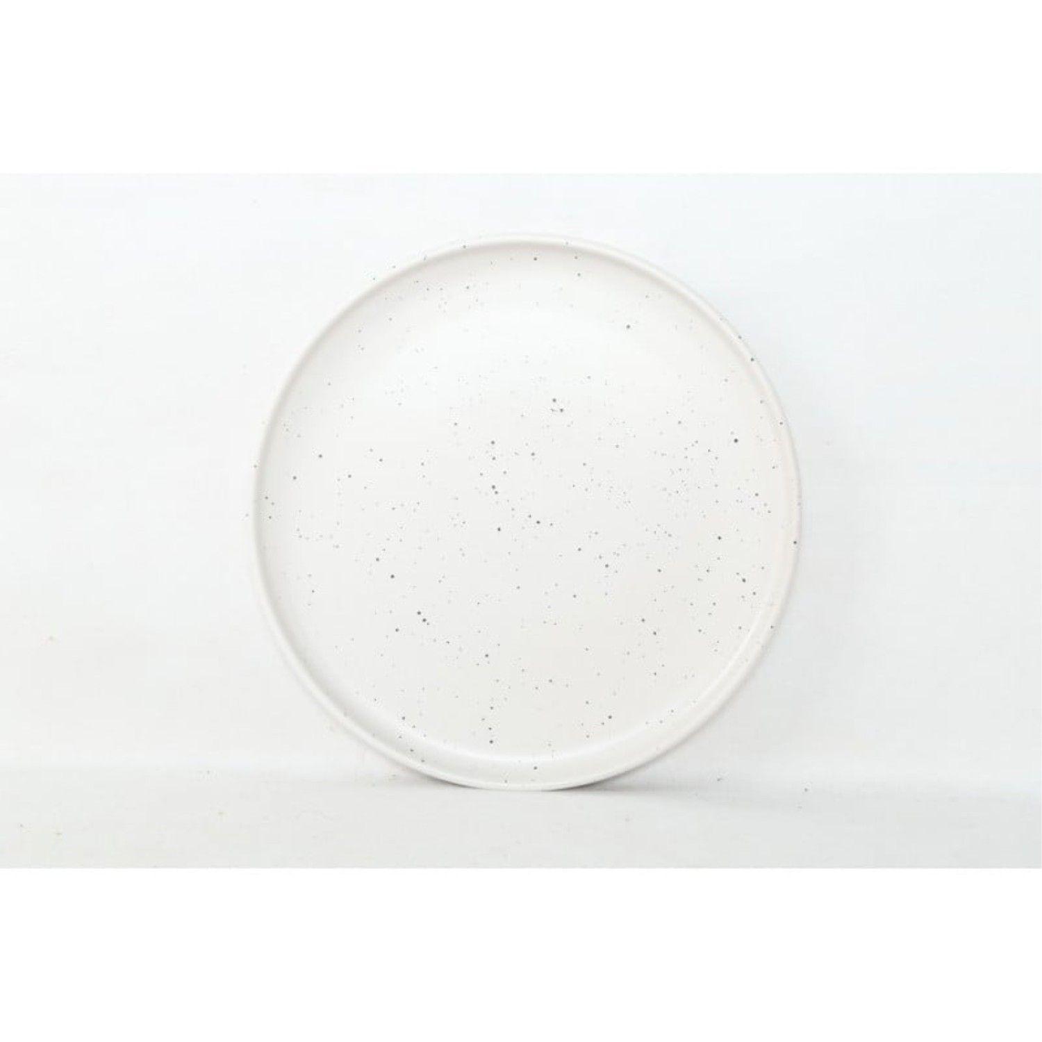 Set Vajilla 24 pzs White Dots Cerámica Blanco Lugano-0