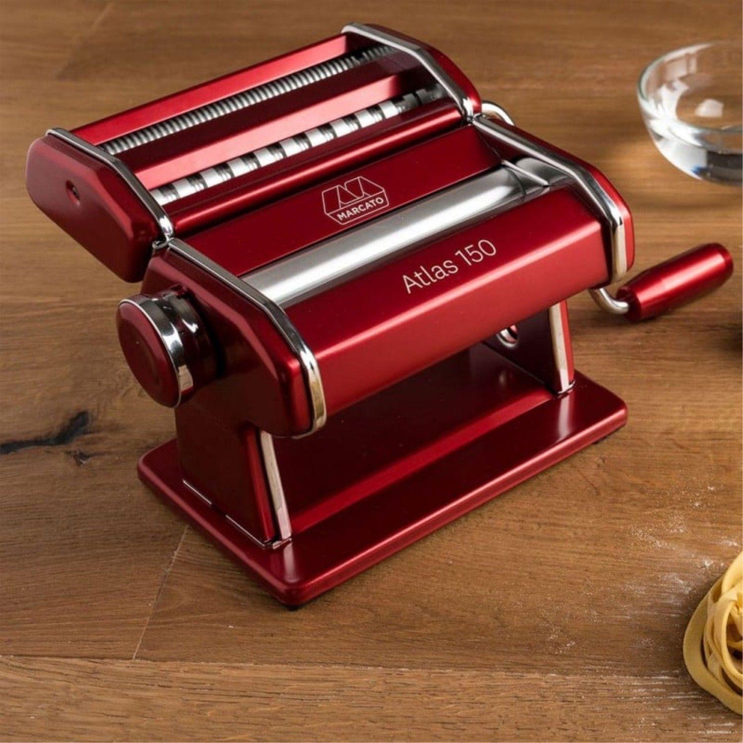 Máquina Pastas Atlas 150 Acero Inoxidable Rojo Marcato-2