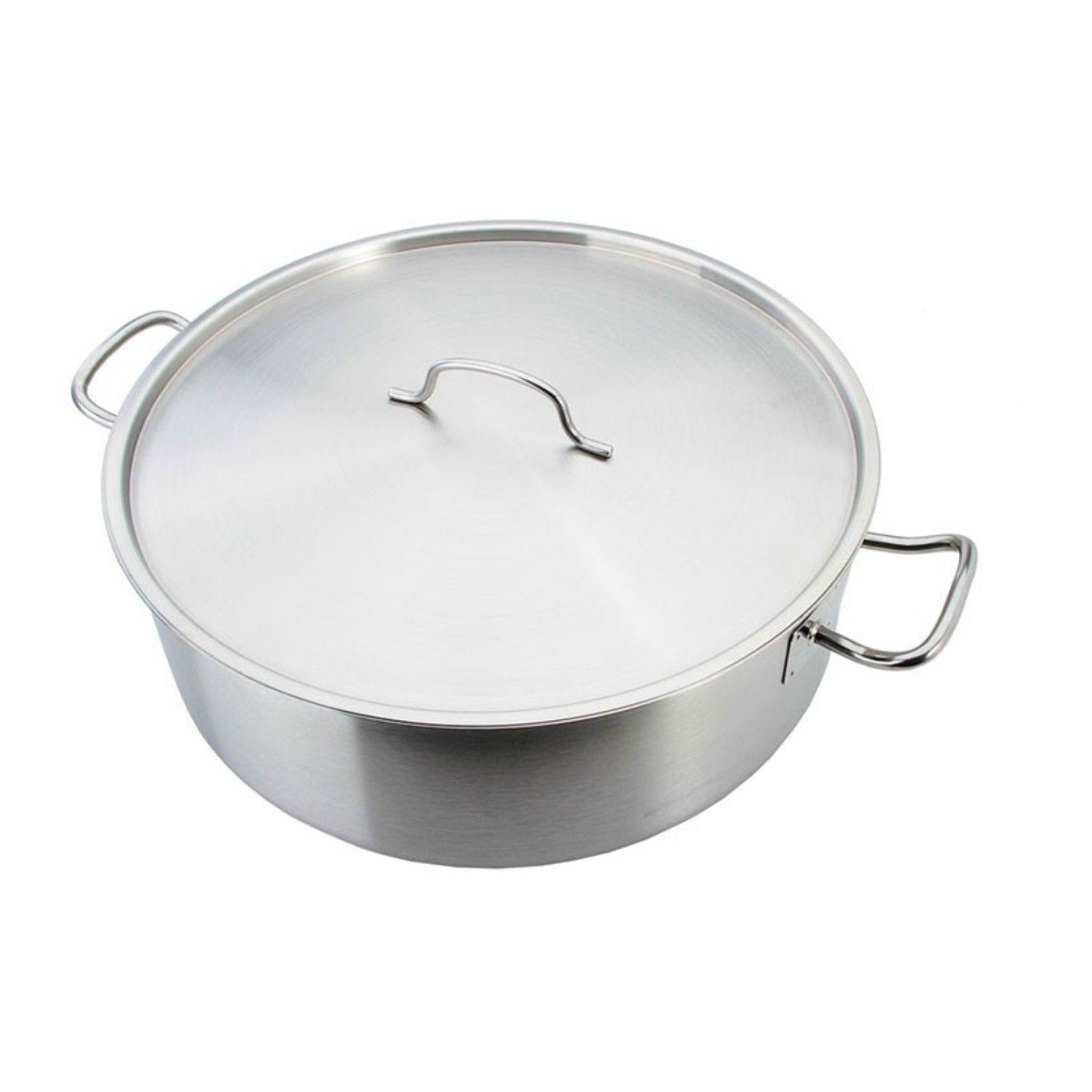 Cacerola Baja con Tapa 39lt Acero Inoxidable 50x21cm  Lacor-2