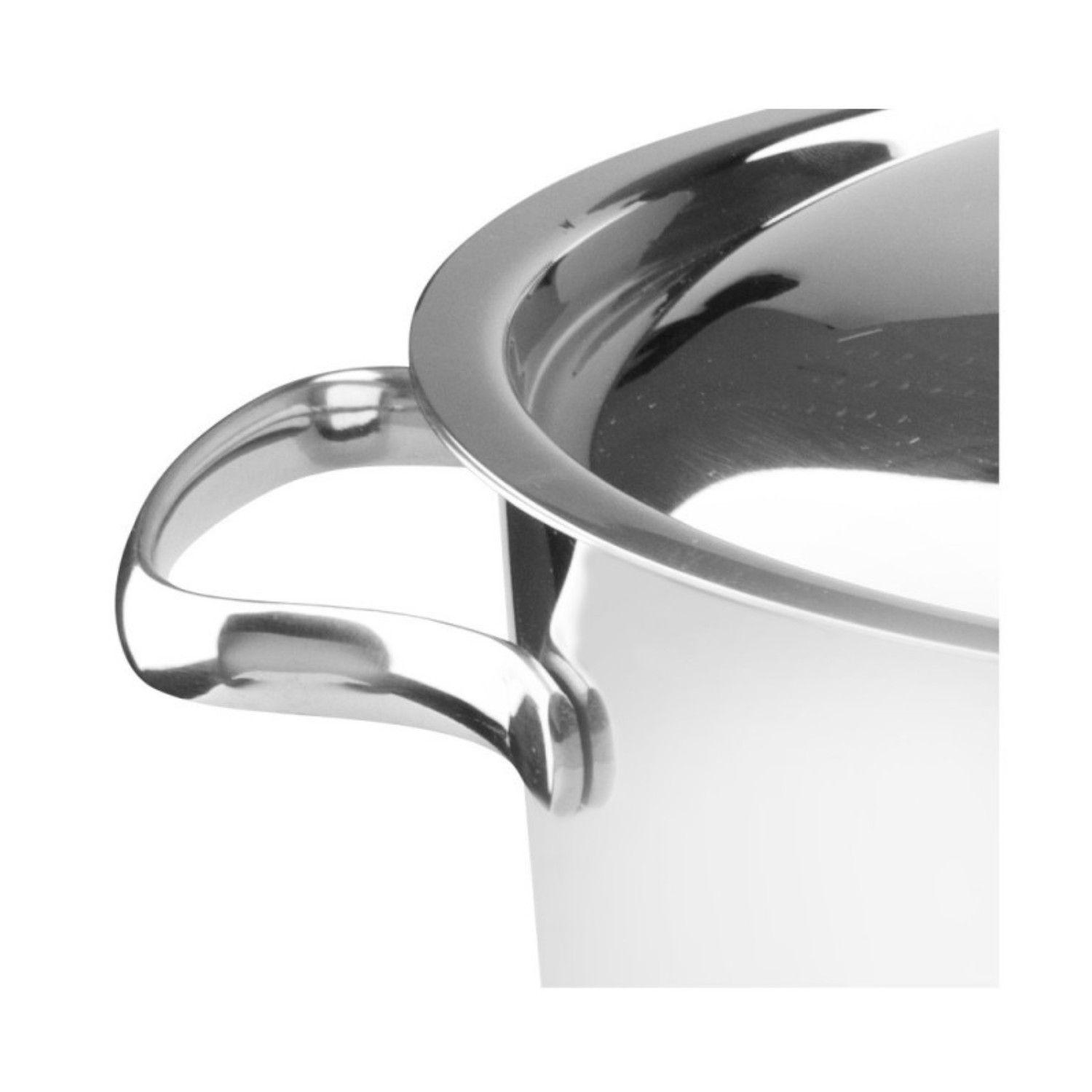 Olla Alta con Tapa 9lt Acero Inoxidable 24cm Lacor-2