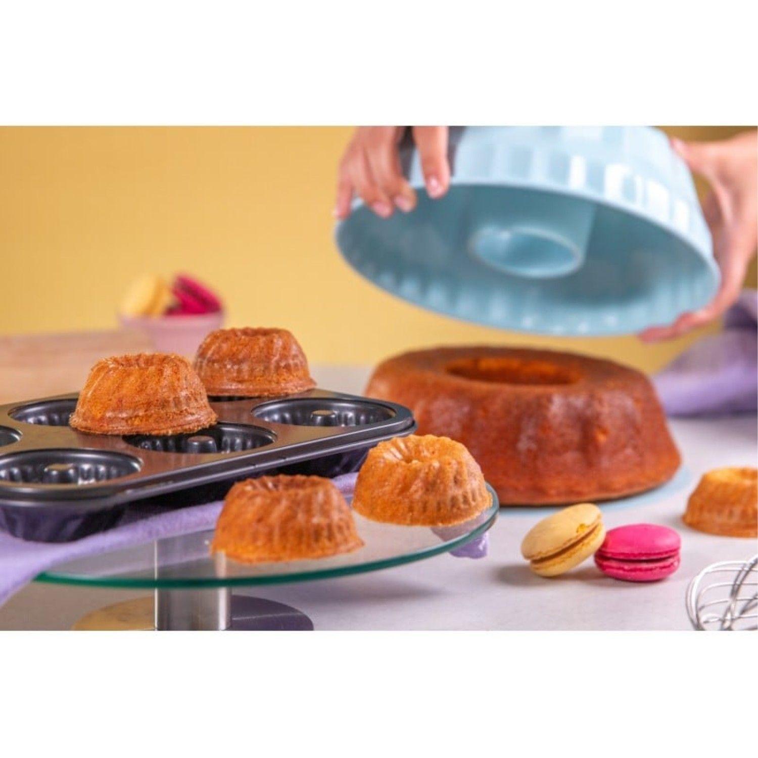 Molde 6 Bundts 27x18cm Negro Acero Magnolia Roichen-1