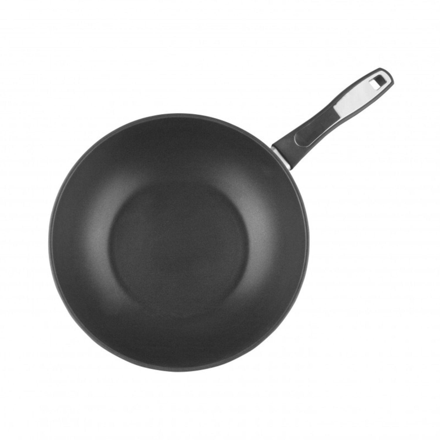 Wok Aluminio Fundido Antiadherente 28cm Negro Induplus Ibili-2