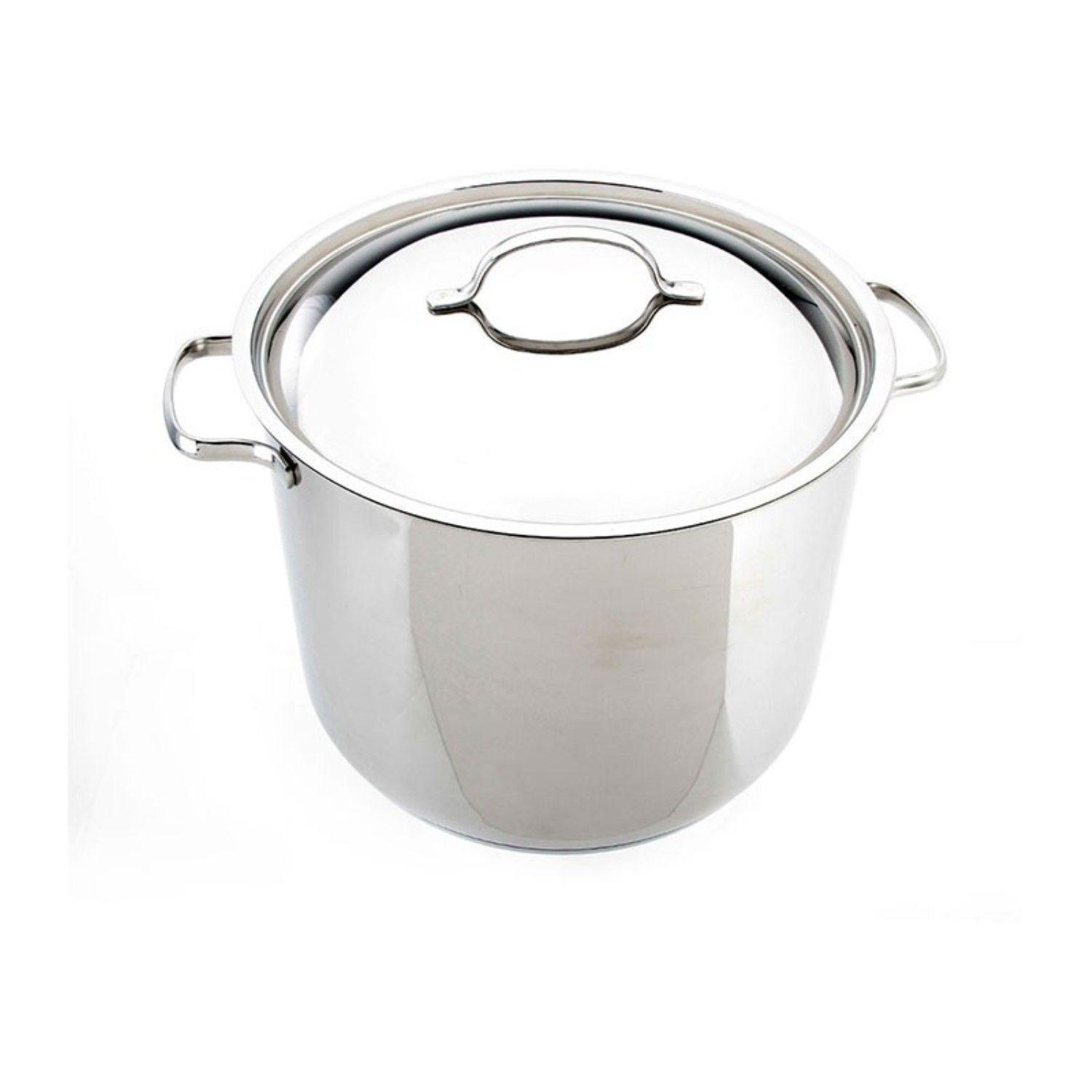 Olla Alta con Tapa 13,5lt Acero Inoxidable 28cm Lacor-2