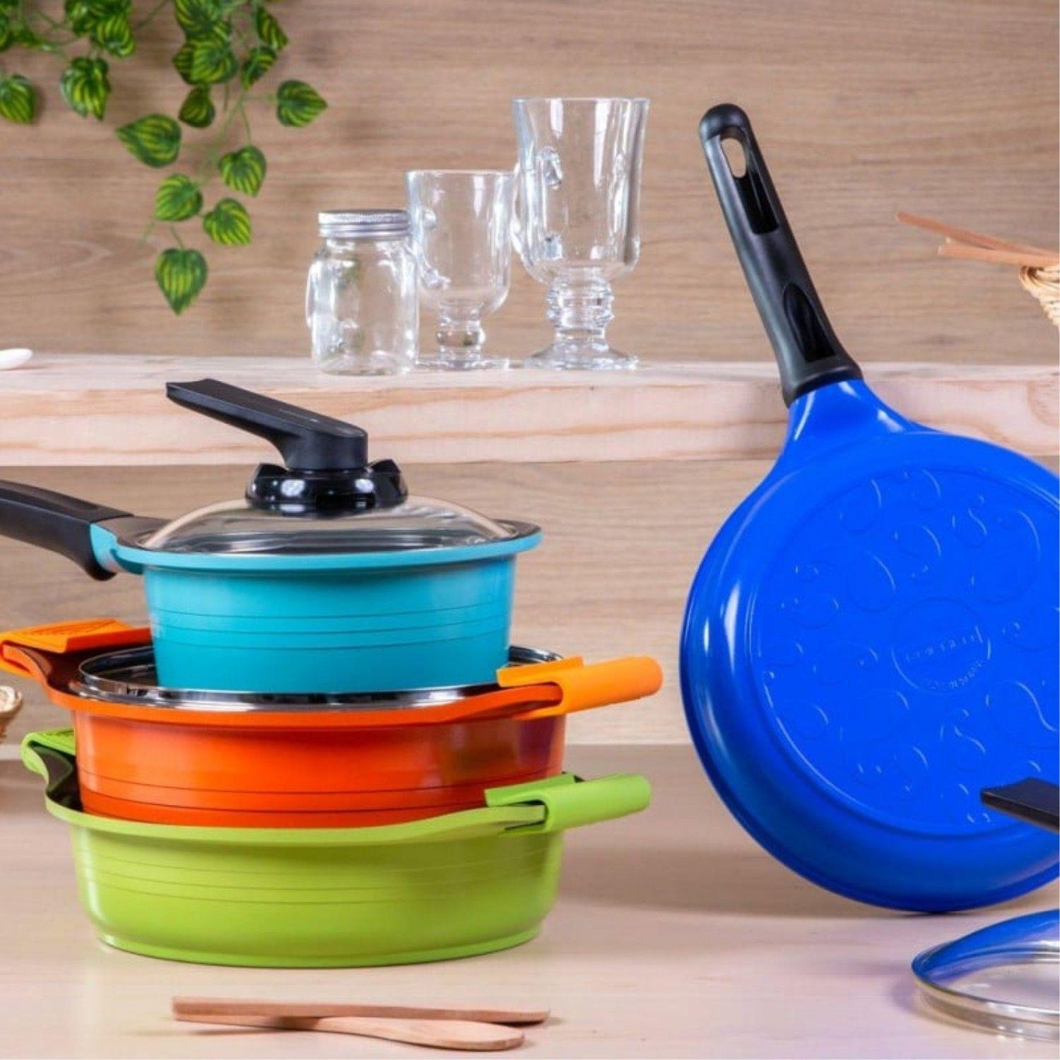 Batería Cocina 7 piezas Natural Multicolor Roichen-1