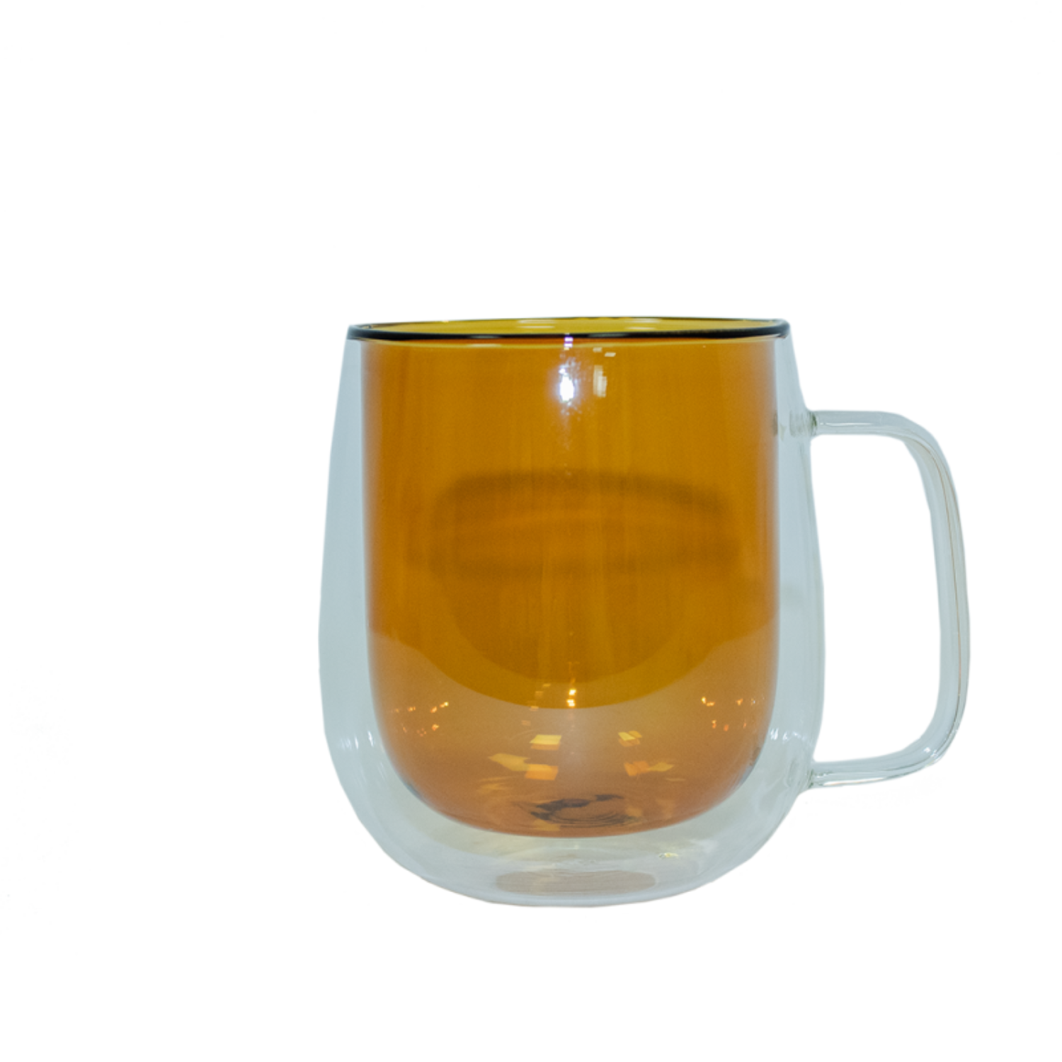 Set 2 Pzs Tazas Doble Pared 400ml Borosilicato Ambar Lugano-2