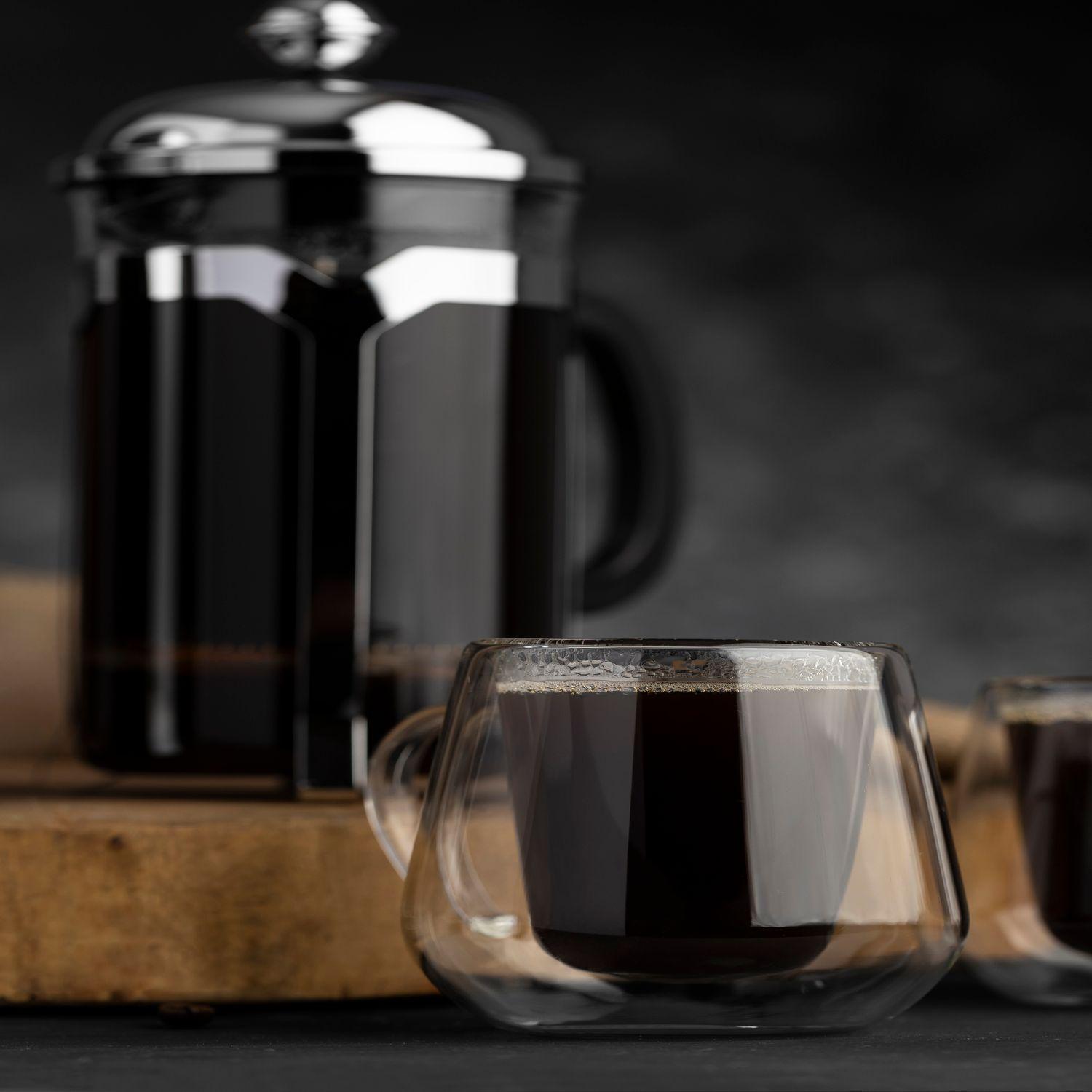 Cafetera Francesa 1lt Vidrio Borosilicato Acero Lugano-2