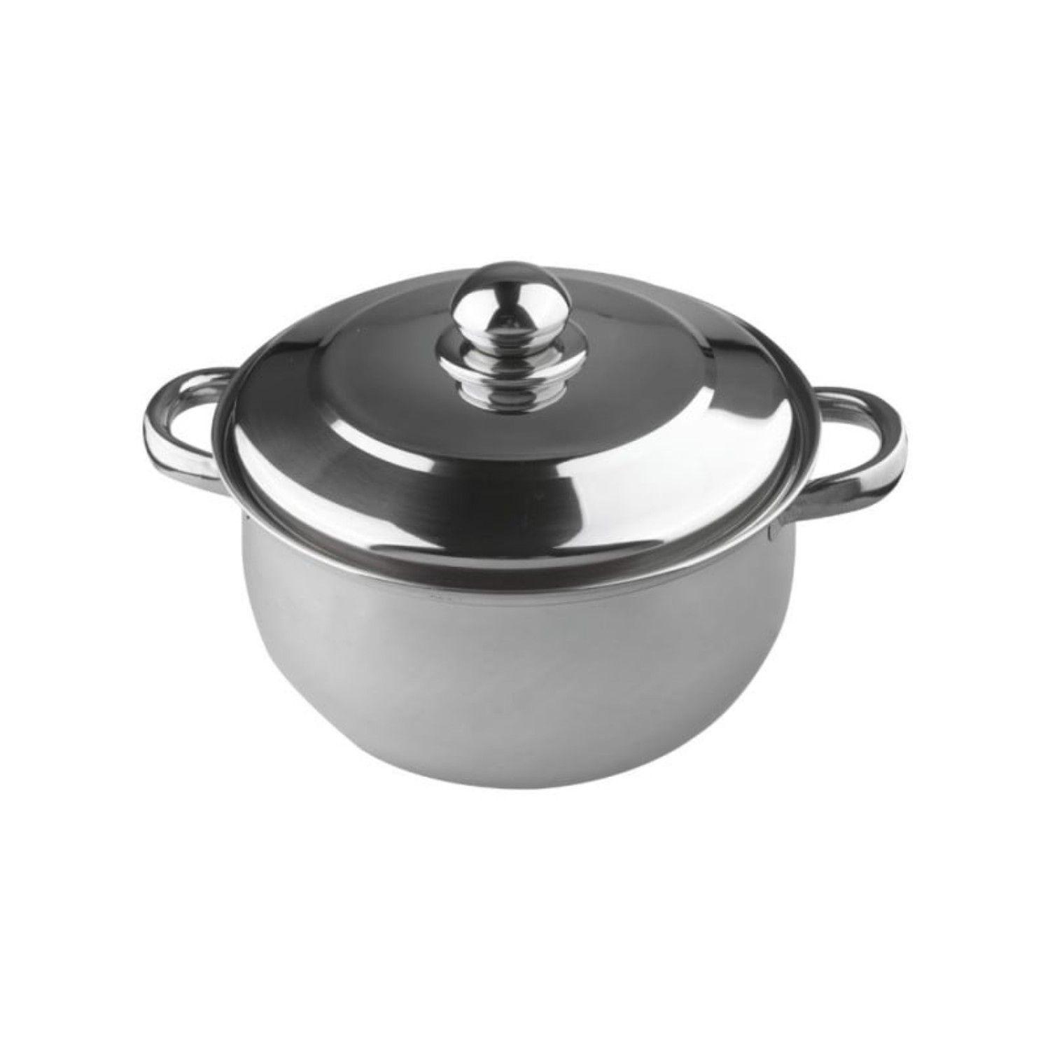 Cacerola 5,5lt Acero Inoxidable 24x13cm Gris Wolfen-2