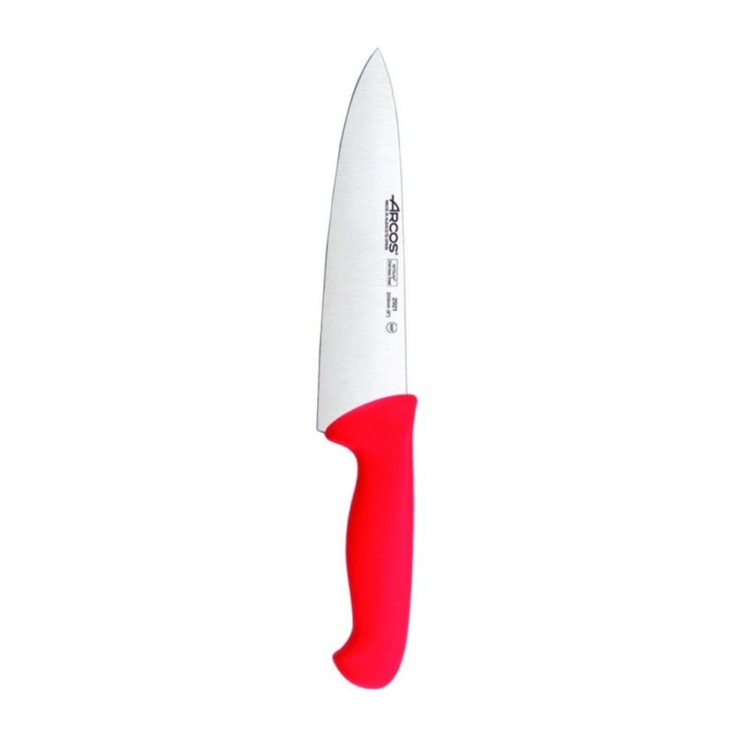 Cuchillo Medio Golpe Rojo 20cm Acero Inoxidable Arcos-0