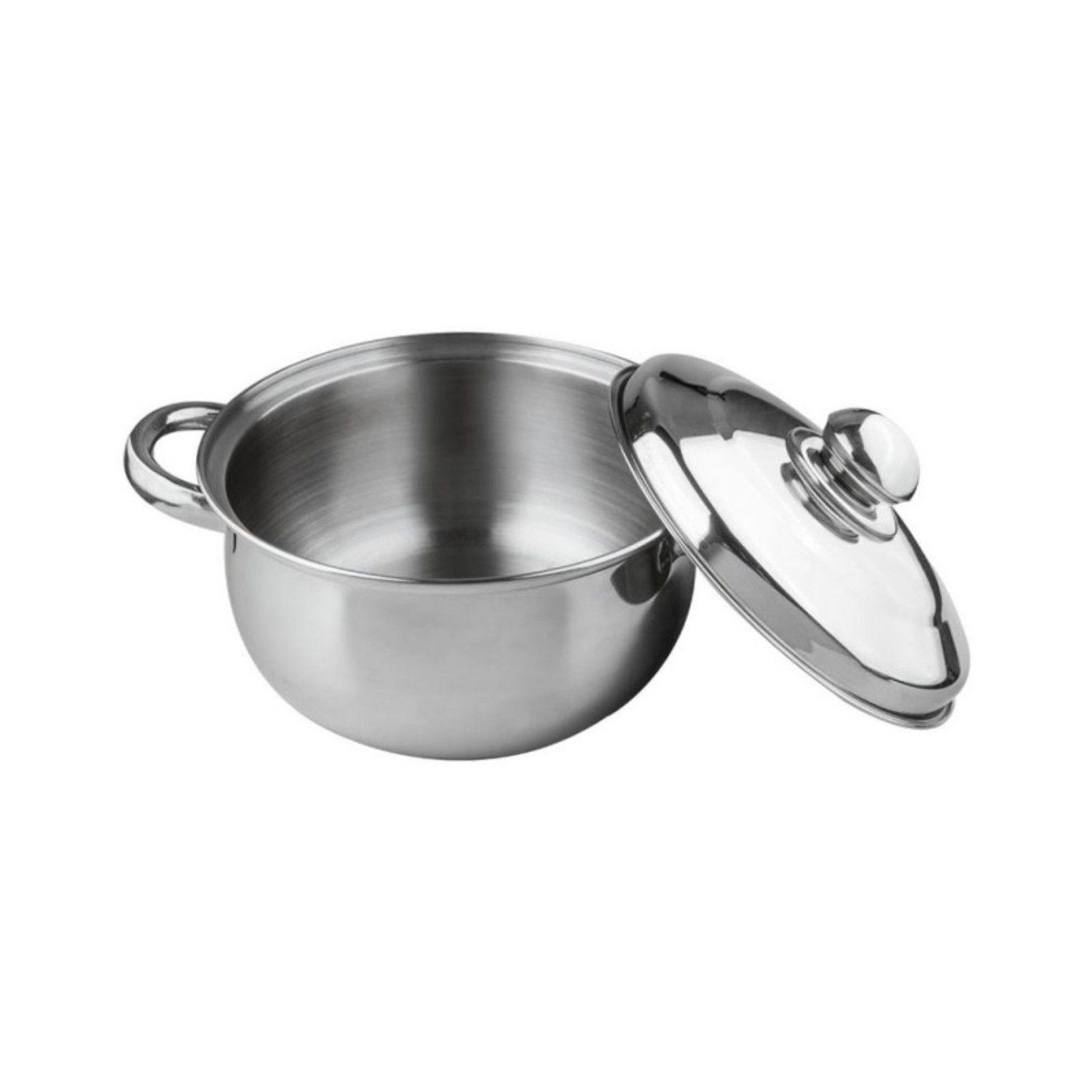 Cacerola 3,5lt 20x11cm Acero Inoxidable Gris Wolfen-2