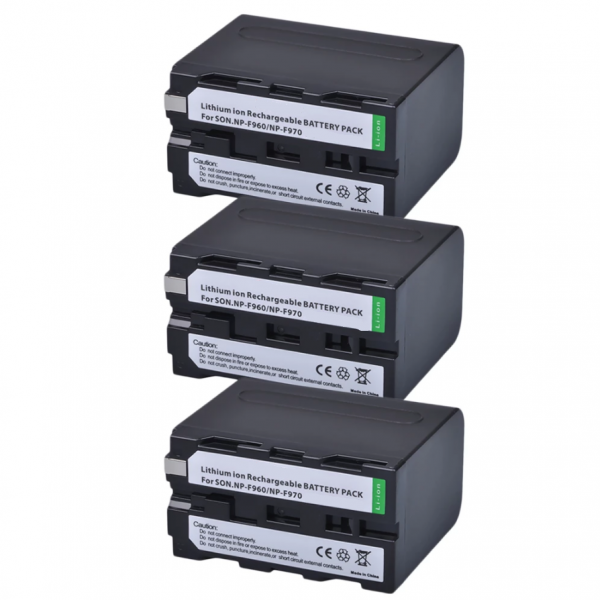 3 BATERÍAS NP-F970 // NP-F960 + CARGADOR DOBLE BC-VM10 SONY ALTERNATIVO-1