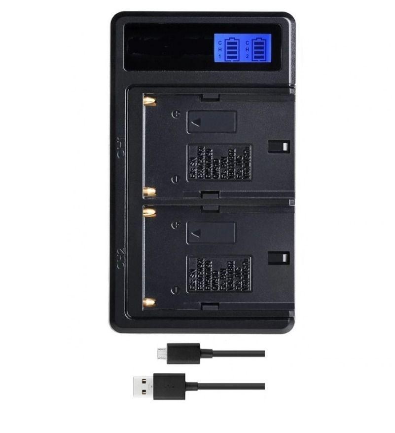 3 BATERÍAS NP-F970 // NP-F960 + CARGADOR DOBLE BC-VM10 SONY ALTERNATIVO-2