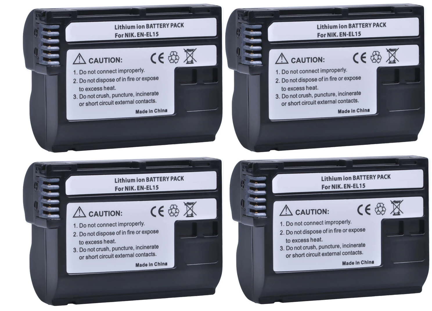4 BATERÍAS EN-EL15 NIKON ALTERNATIVA-0