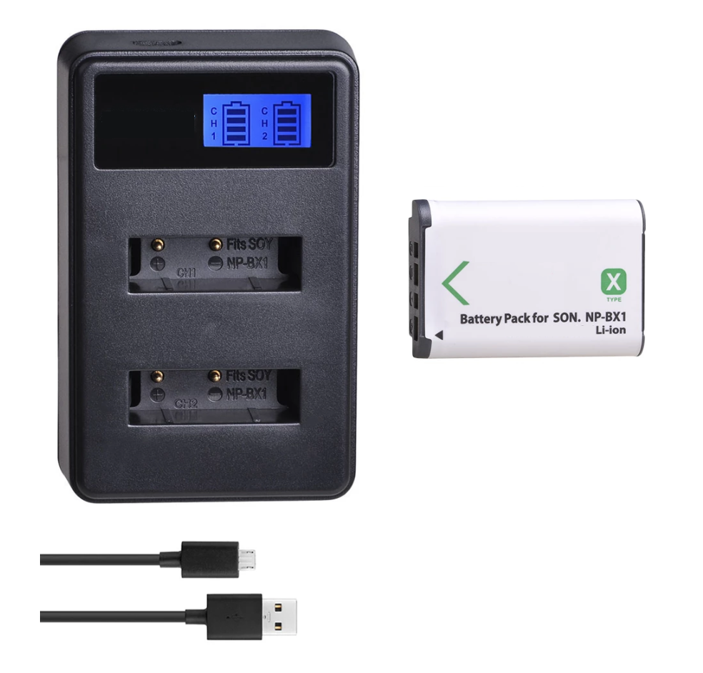 BATERÍA NP-BX1 + CARGADOR DOBLE BC-CSXB ALTERNATIVO SONY-0