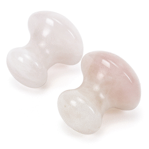 Mushroom Gua Sha Cuarzo Rosado 100% Natural-1