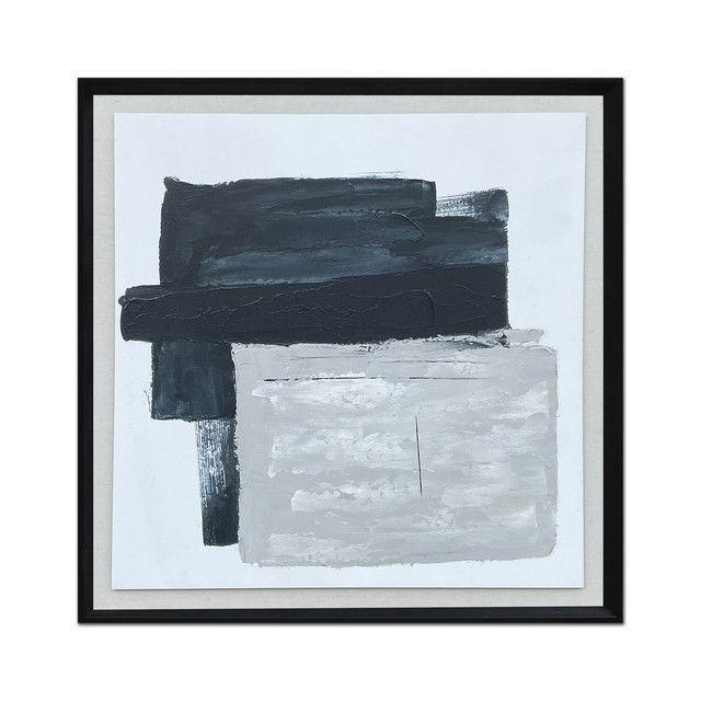 Cuadro Abstracto: Sombra Y Concreto 73x73 cm-0