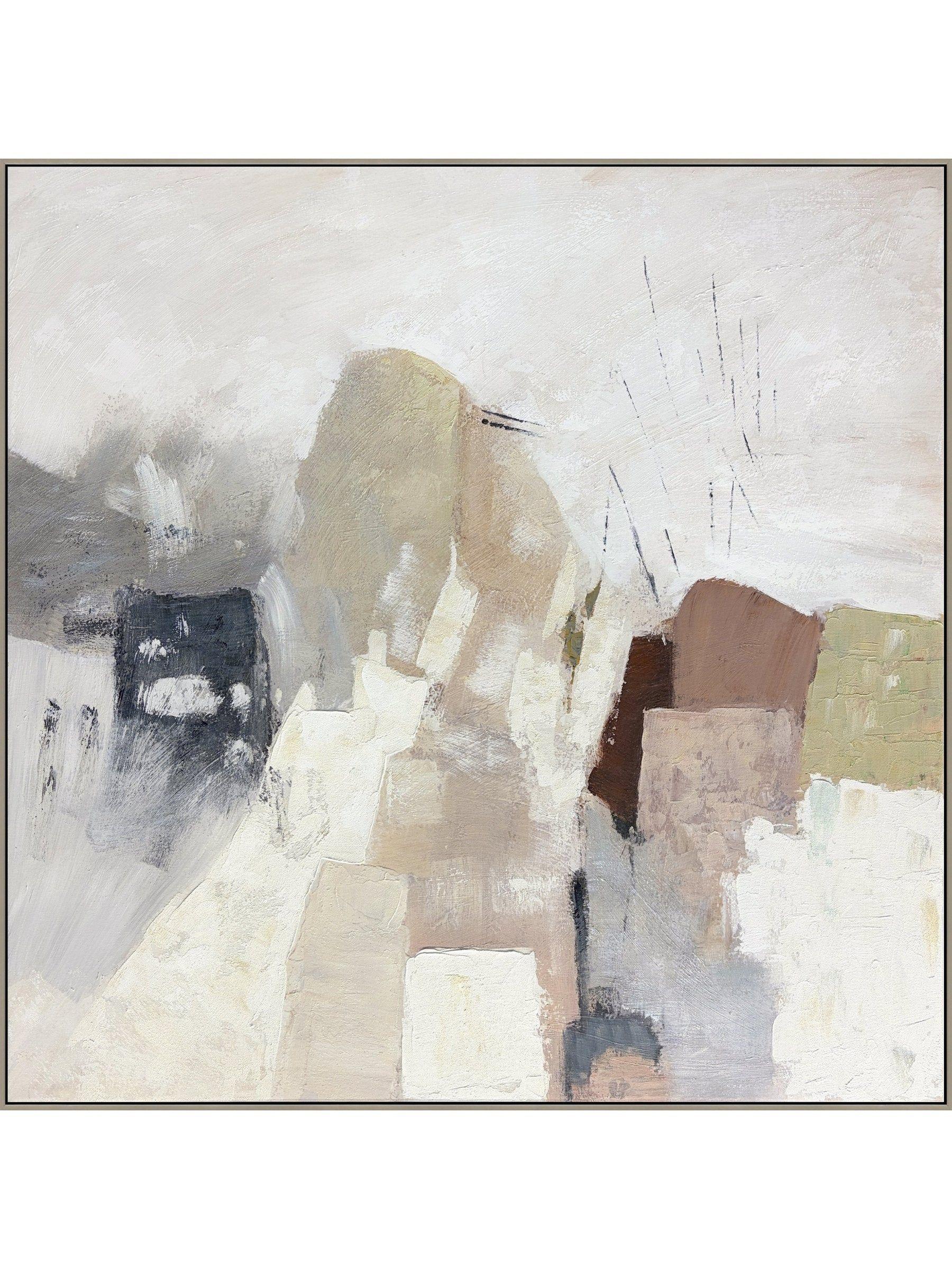 Cuadro Abstracto Pintado a Mano: Texturas De Otoño I 100x100 cm-0