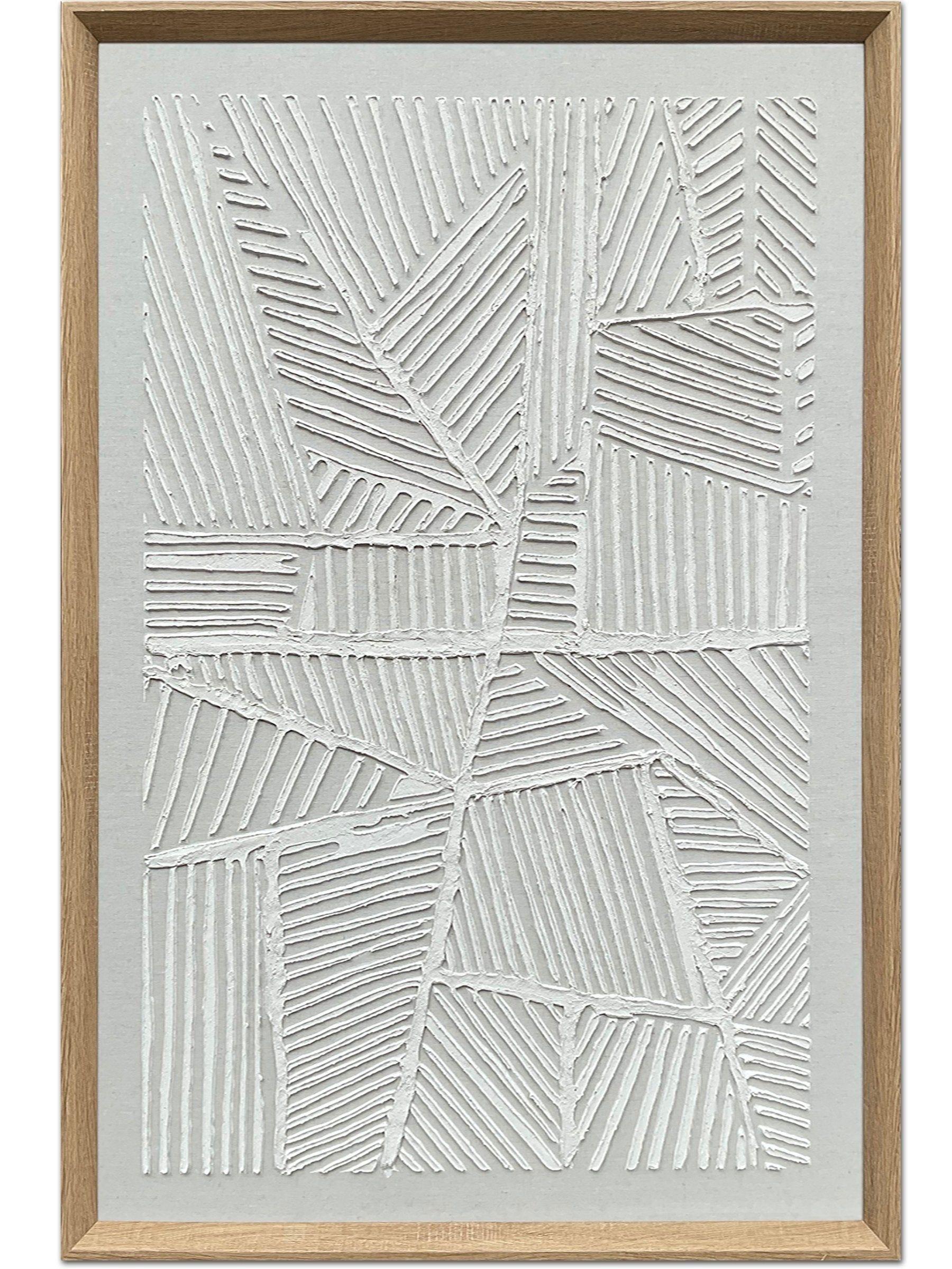 Cuadro Abstracto Pintado a Mano: Geometría Fragmentada 60x90 cm-0