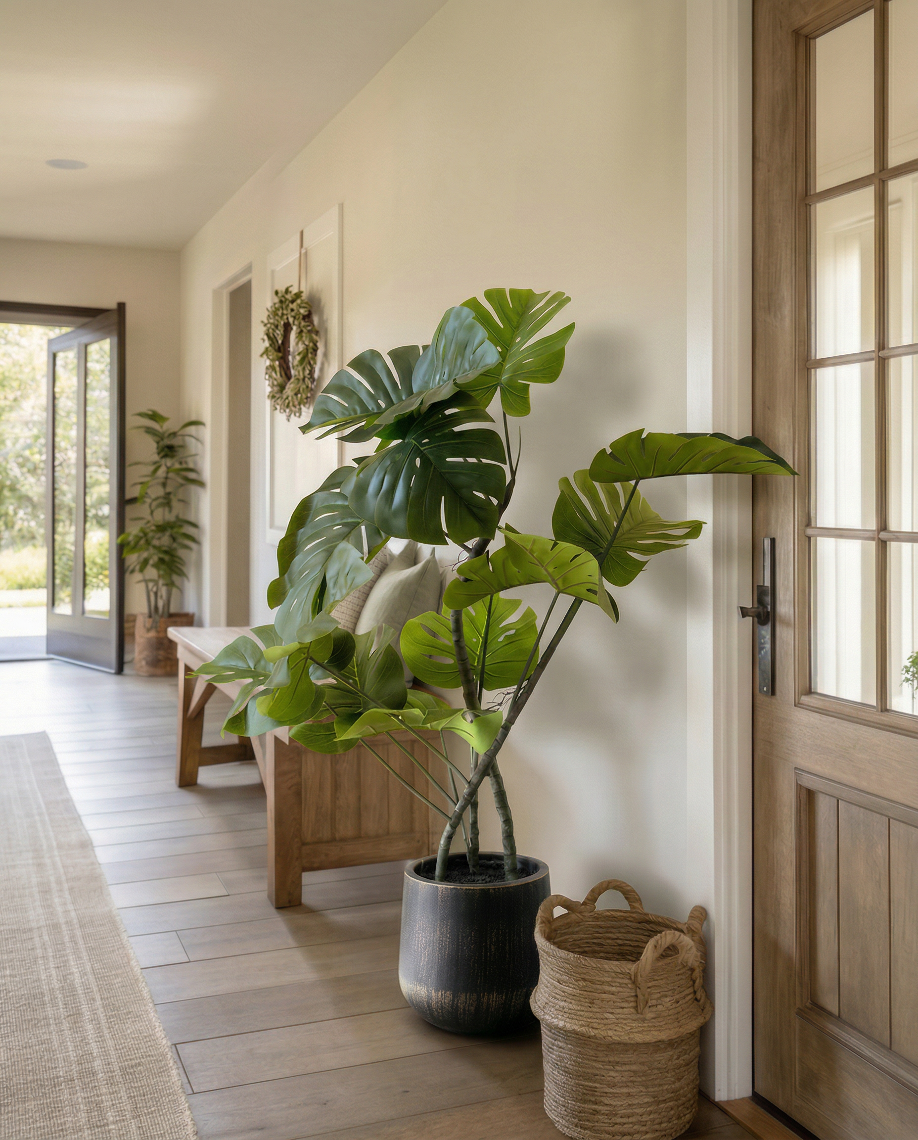 Planta Artificial Monstera 95cm Real Touch con Maceta-2