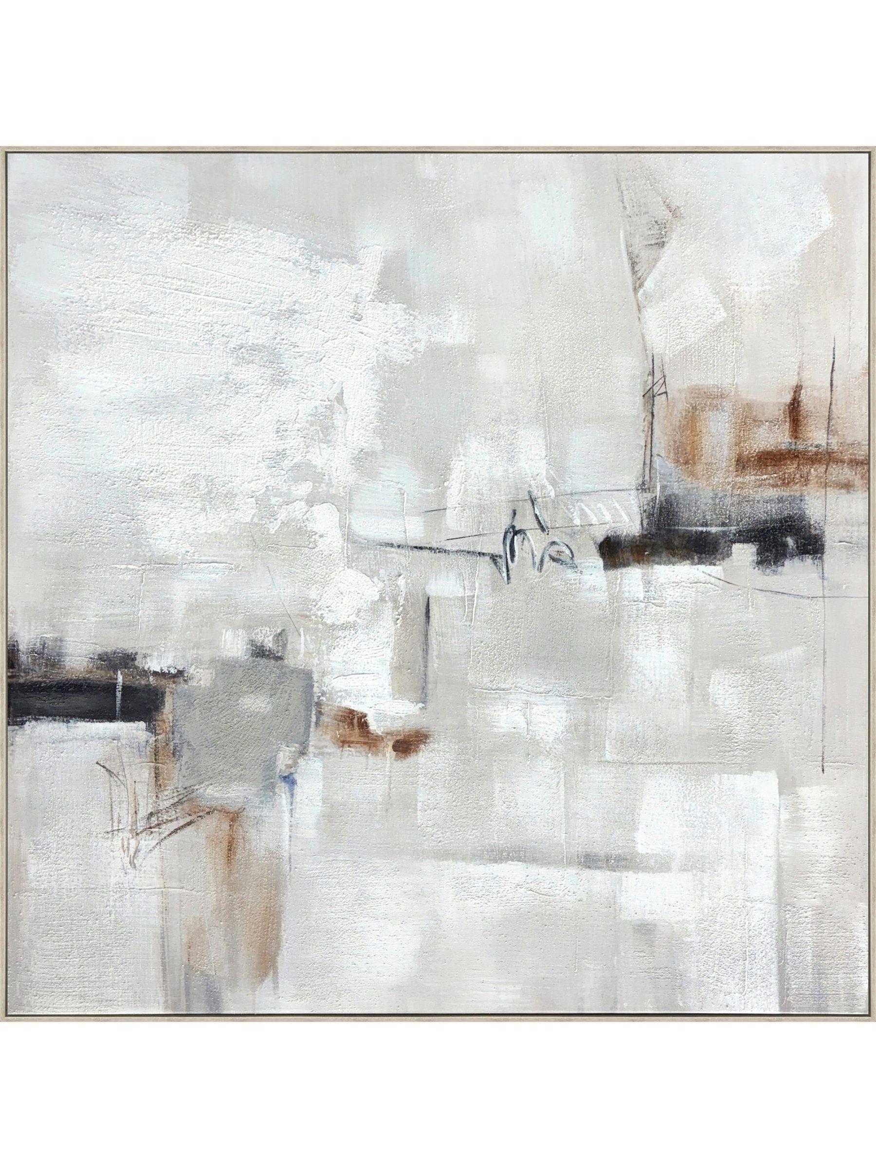 Cuadro Abstracto Pintado a Mano: Deshielo I 100x100 cm-0