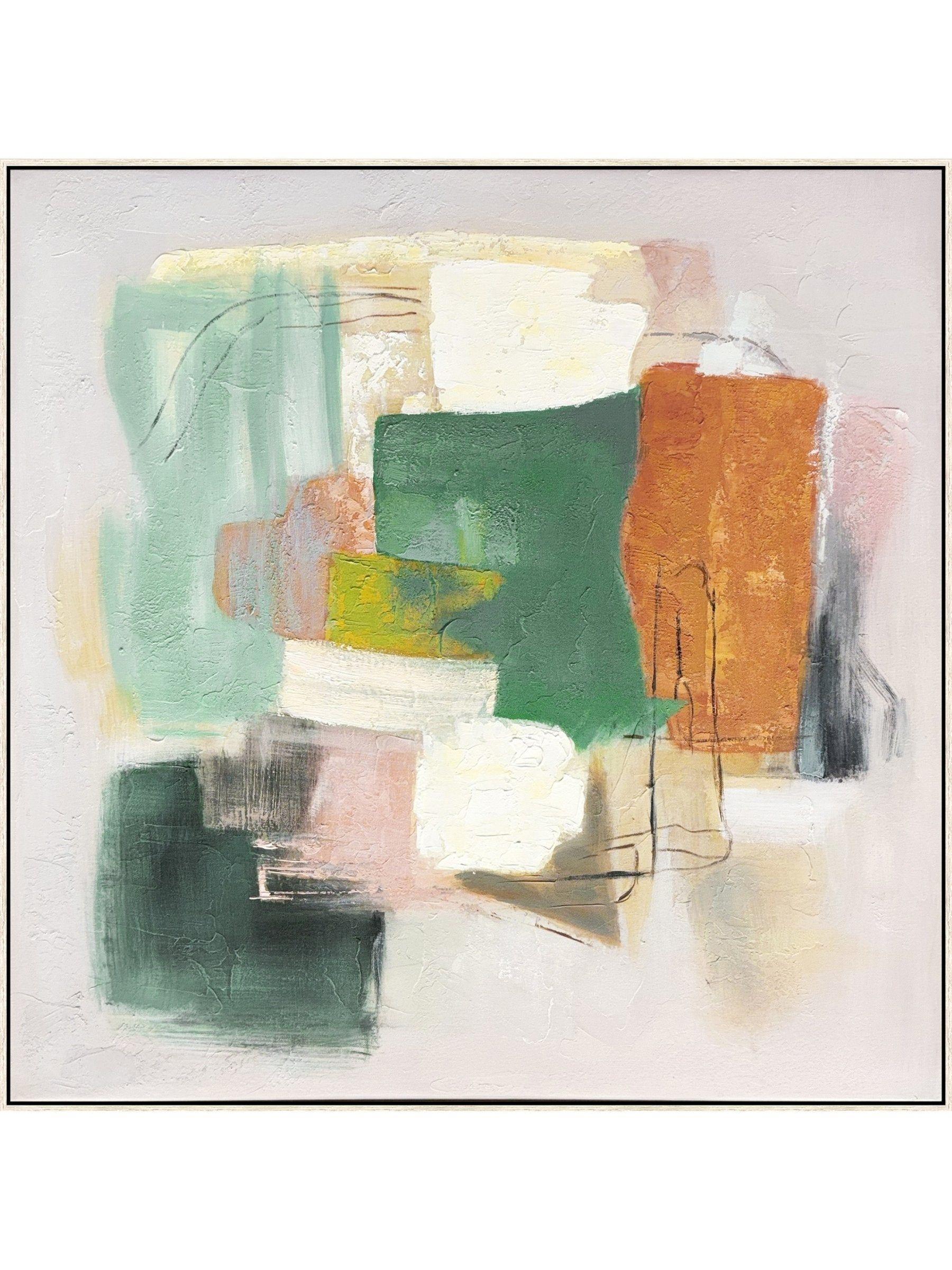 Cuadro Abstracto Pintado a Mano: Fragmentos De Día II 80x80 cm-0
