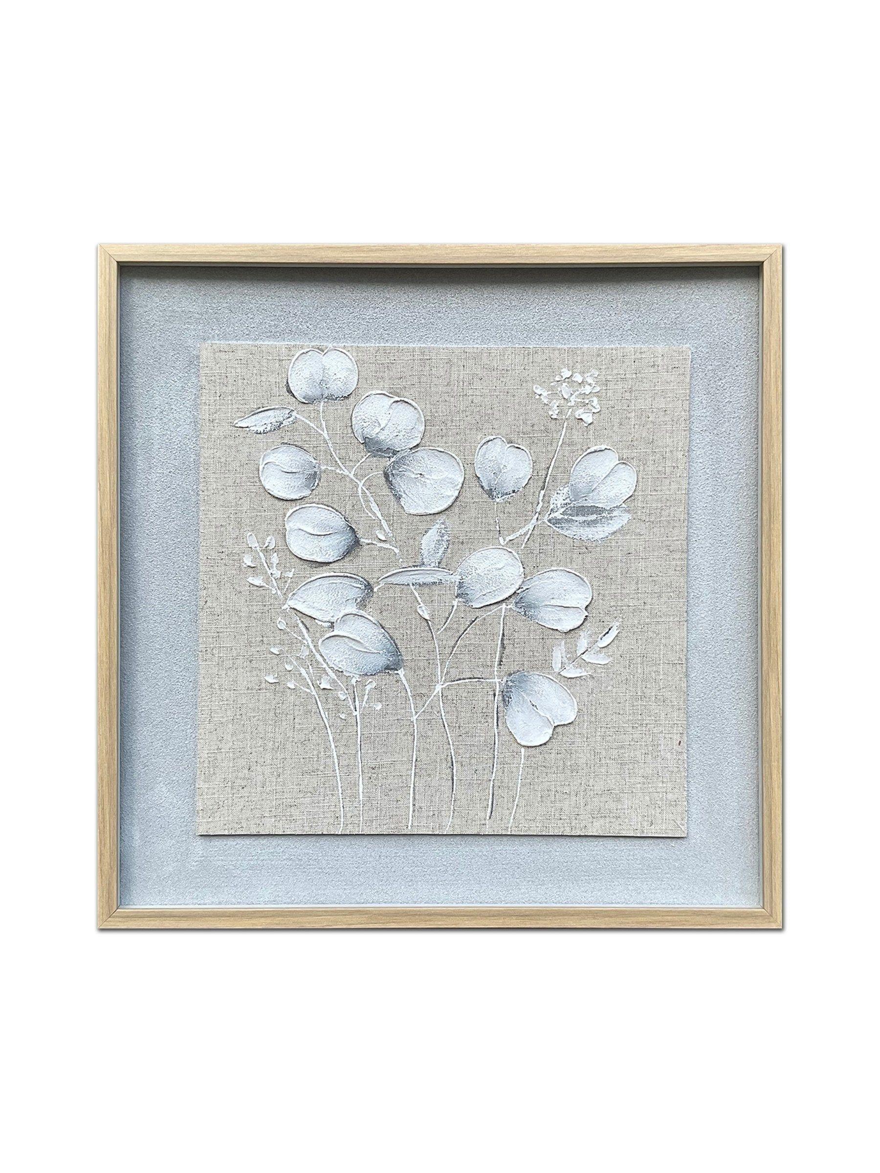 Cuadro Abstracto Pintado a Mano: Naturaleza Pura II 50x50 flor cm-0