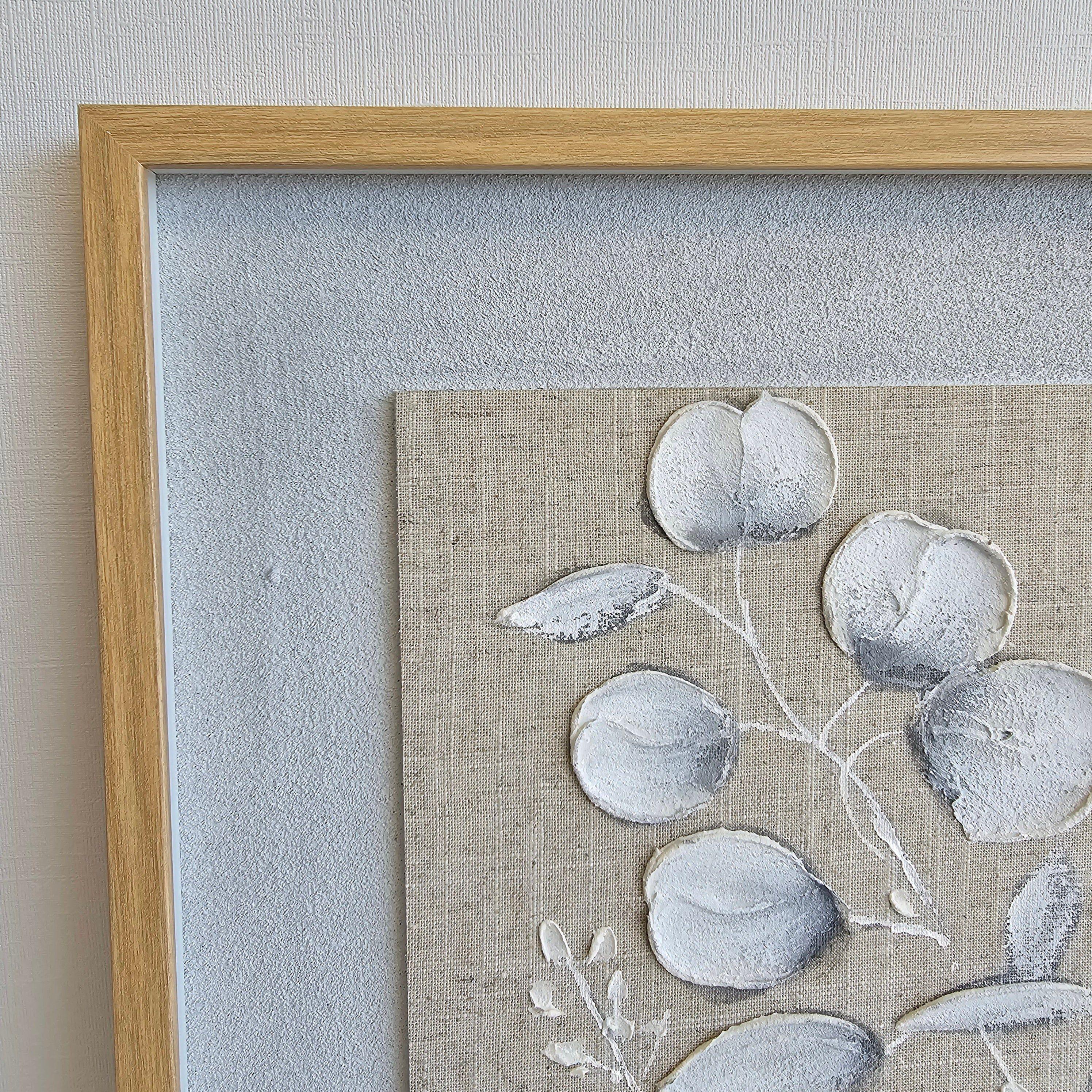 Cuadro Abstracto Pintado a Mano: Naturaleza Pura II 50x50 flor cm-2