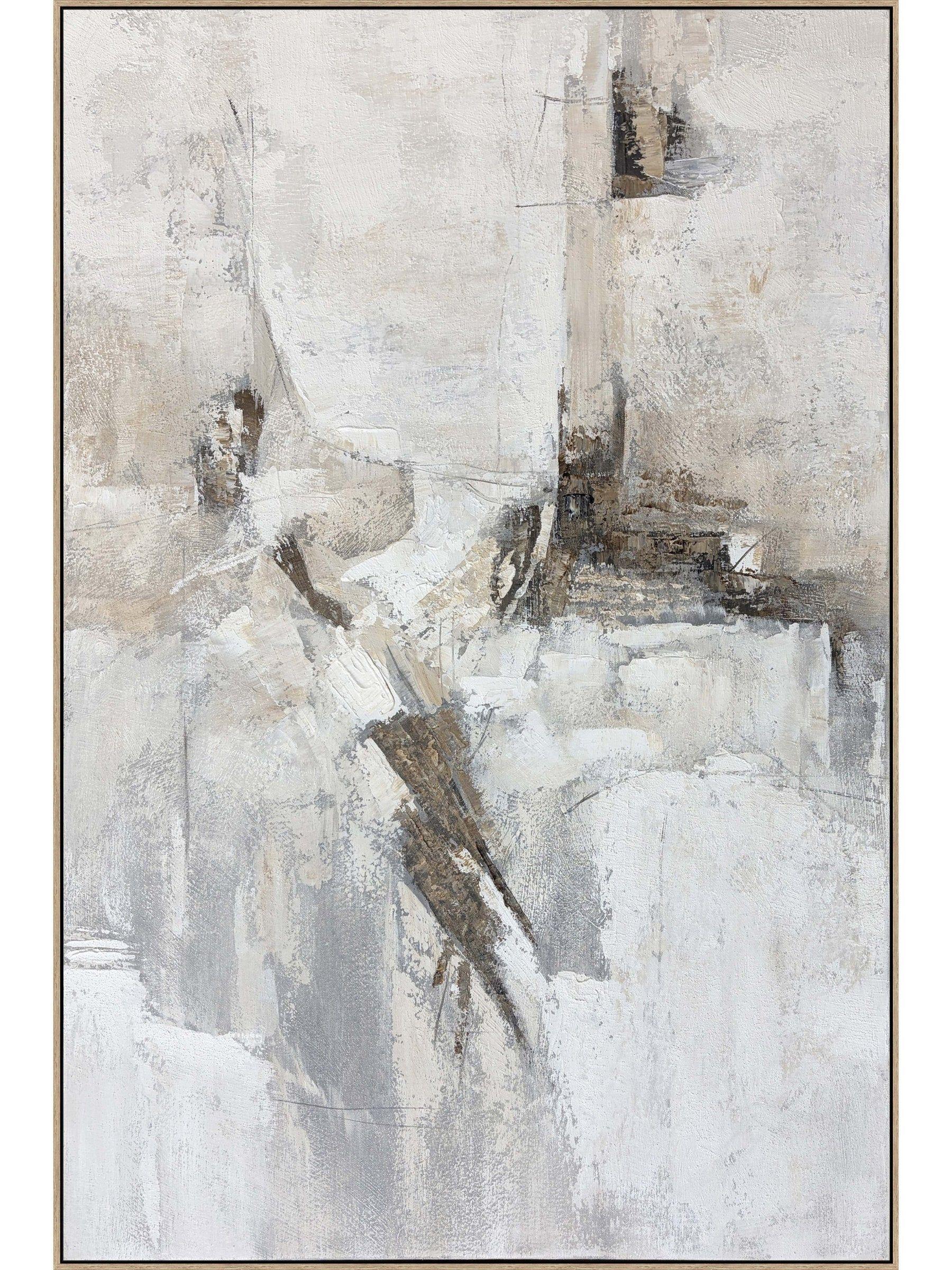 Cuadro Abstracto Pintado a Mano: Silencio De Piedra II 80x120 cm-0