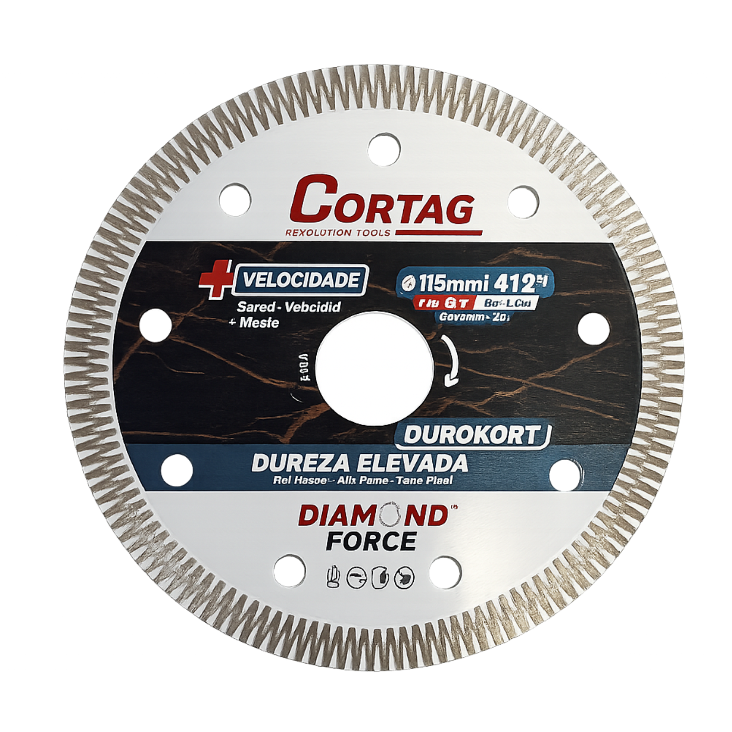 DISCO DIAMANTADA TURBO 15MM DUROKORT USO ESMERIL ANGULAR CORTAG 60349-0