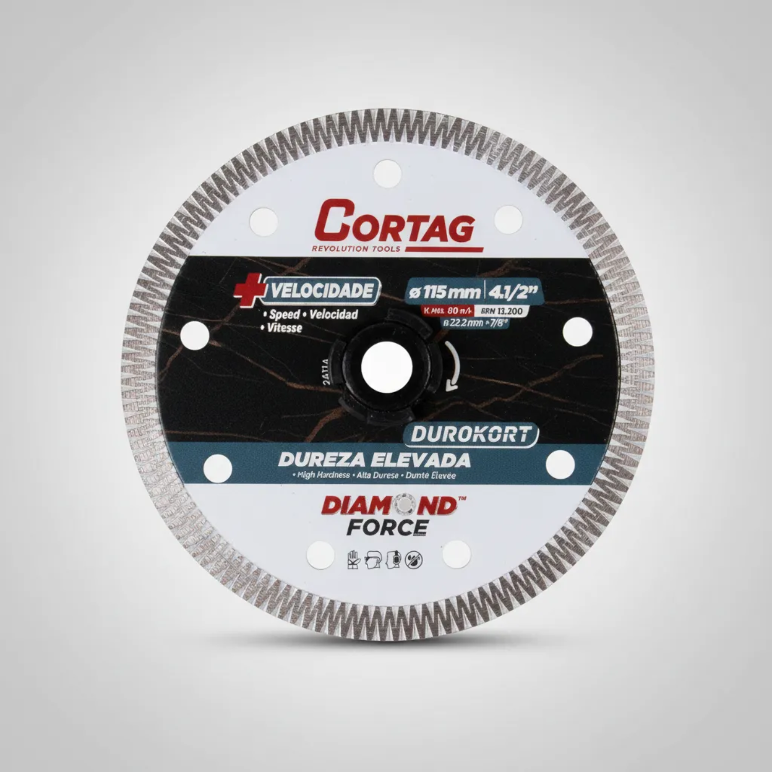 DISCO DIAMANTADA TURBO 15MM DUROKORT USO ESMERIL ANGULAR CORTAG 60349-2