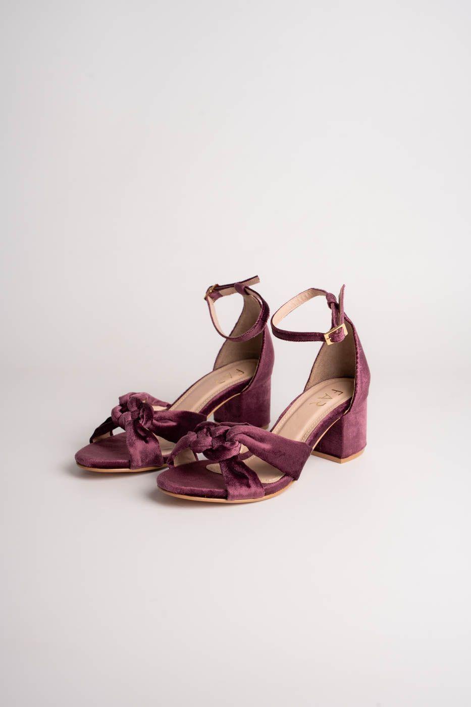 ZAPATO FIESTA MARIA TERCIOPELO/CUERO 5CM-0