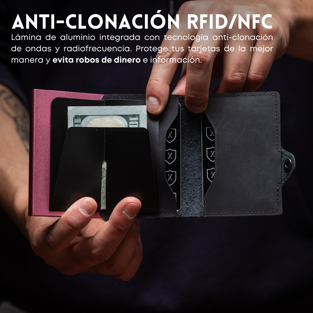 Billetera Tarjetero Pink Black | Xclusive.-2