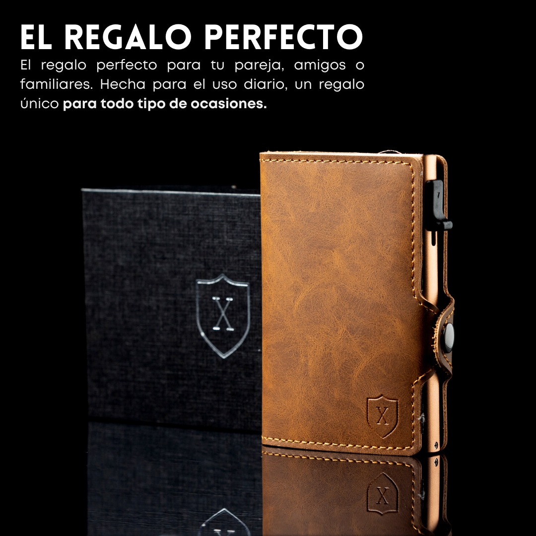 Billetera Tarjetero Gold Brown | Xclusive.-5