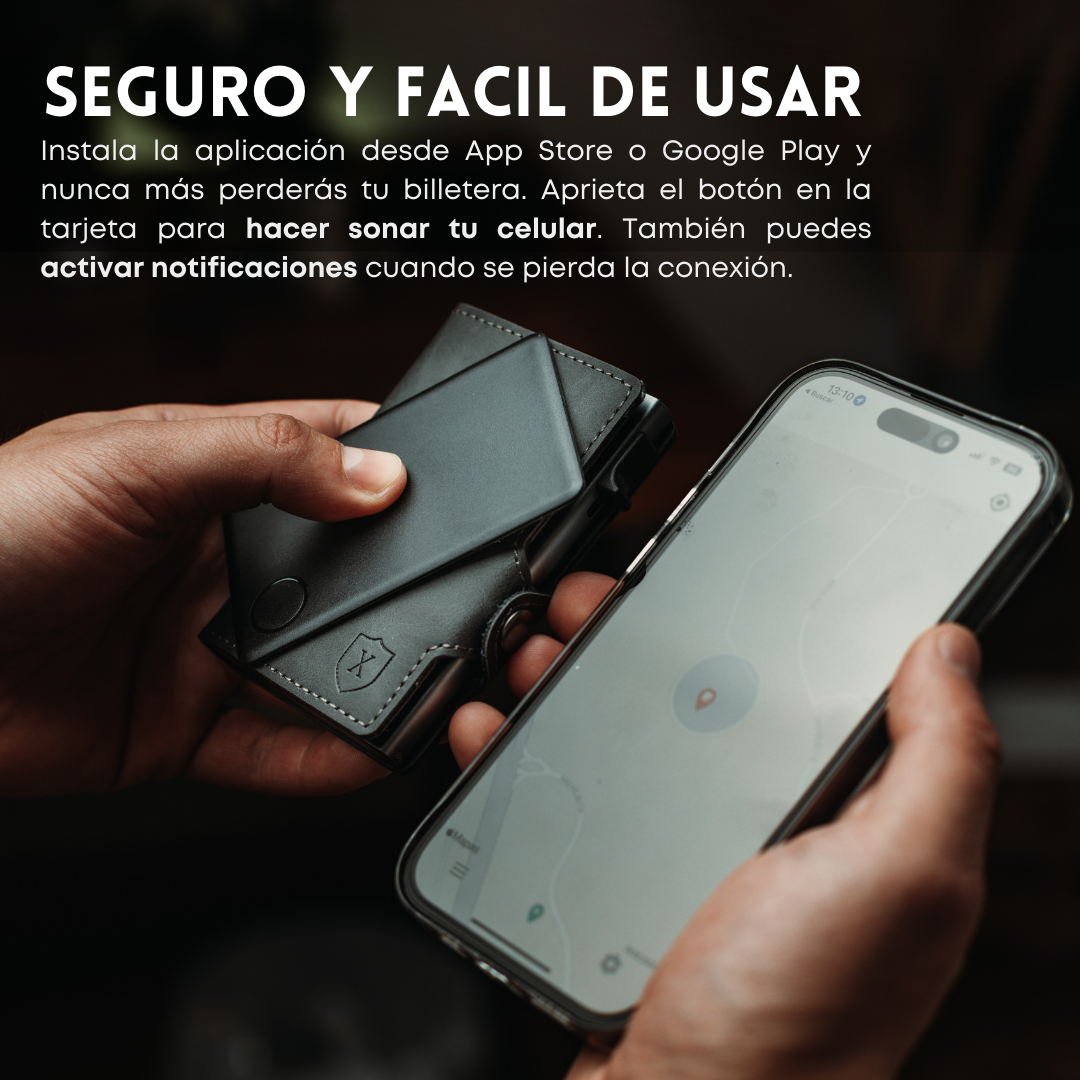 Pack Billetera Dark Grey con Localizador.-4