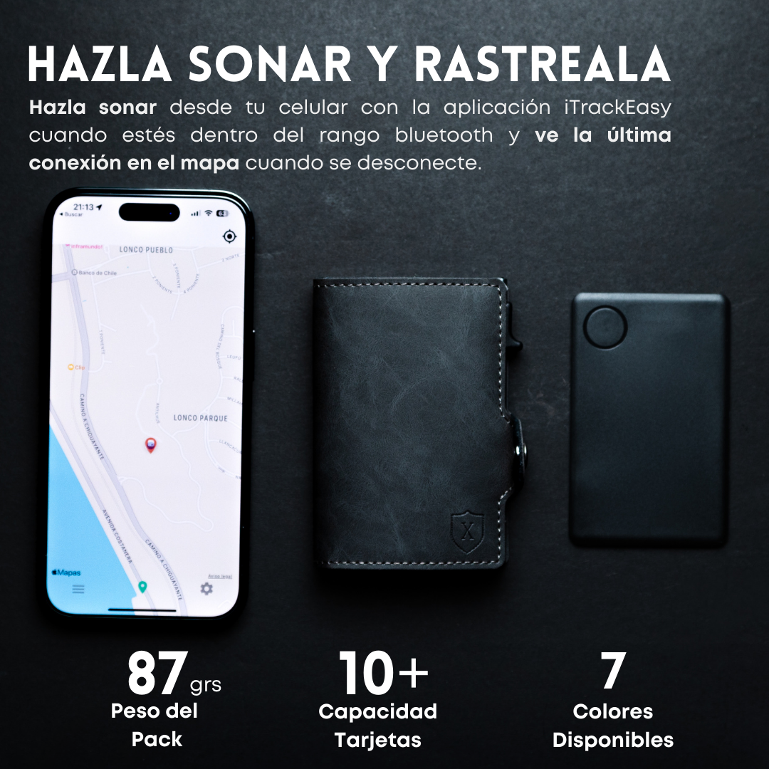 Pack Billetera Dark Grey con Localizador.-5