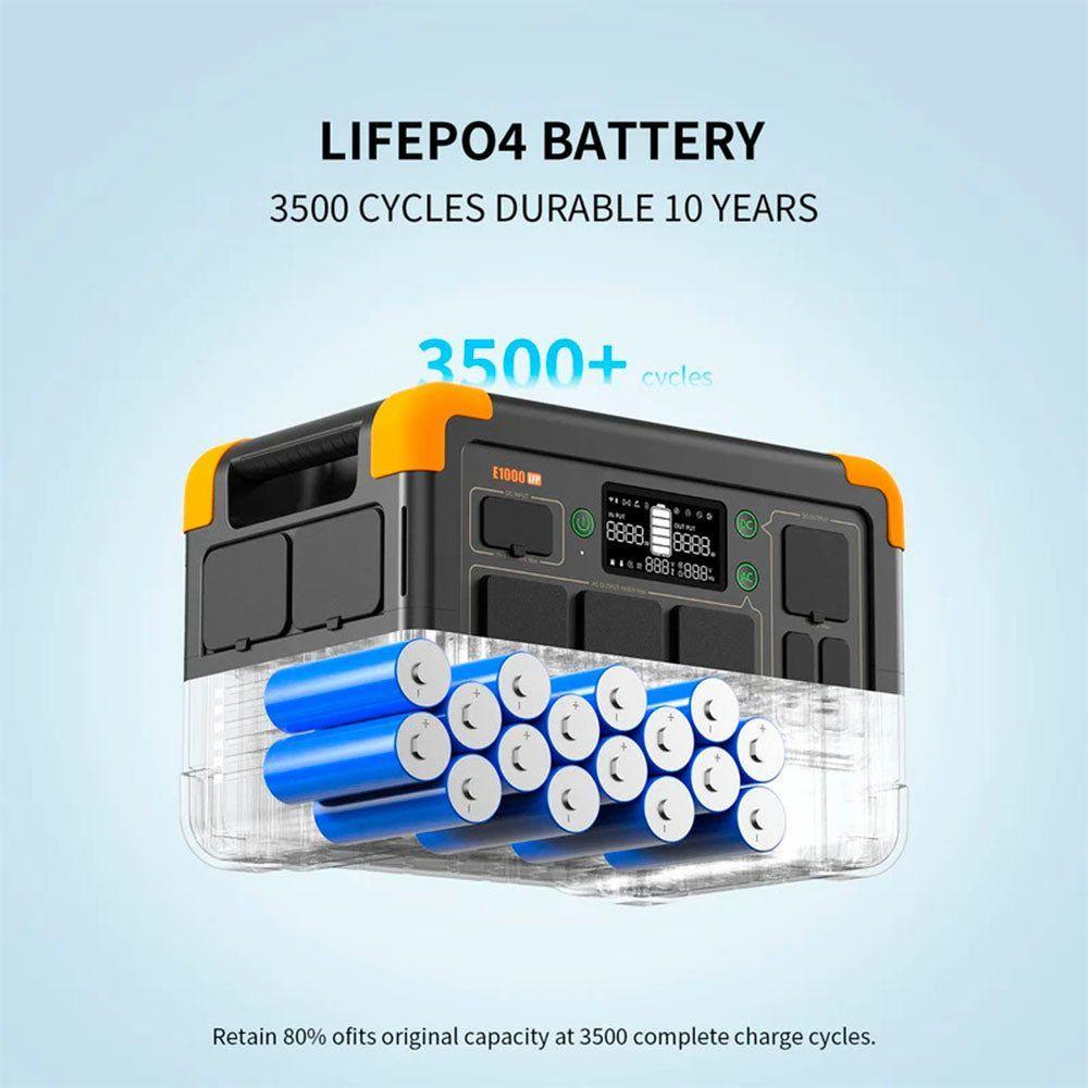 Estación de Energía Portátil E1000LFP de 1024Wh-3