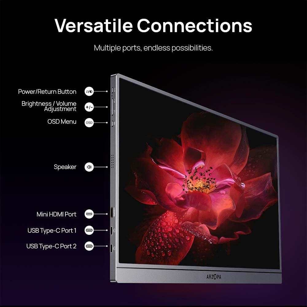 Monitor Portátil A1 Pro 15,6 IPS 1080P FHD-5