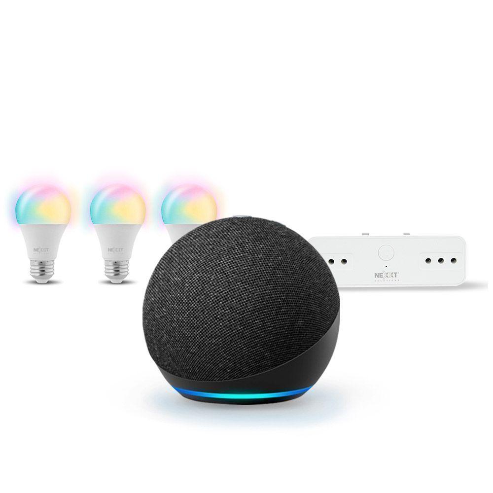 Kit Echo Dot 4 Charcoal Iluminación RGB-0