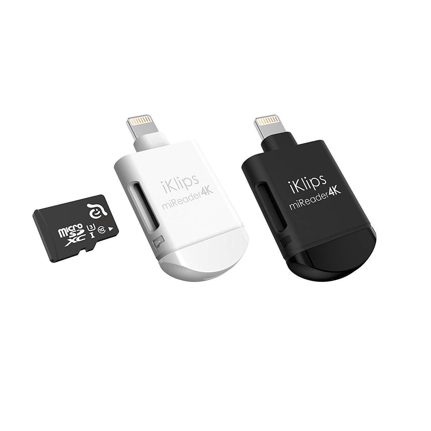 Lector Lightning a microSD 2en1 Adam Elements White-1