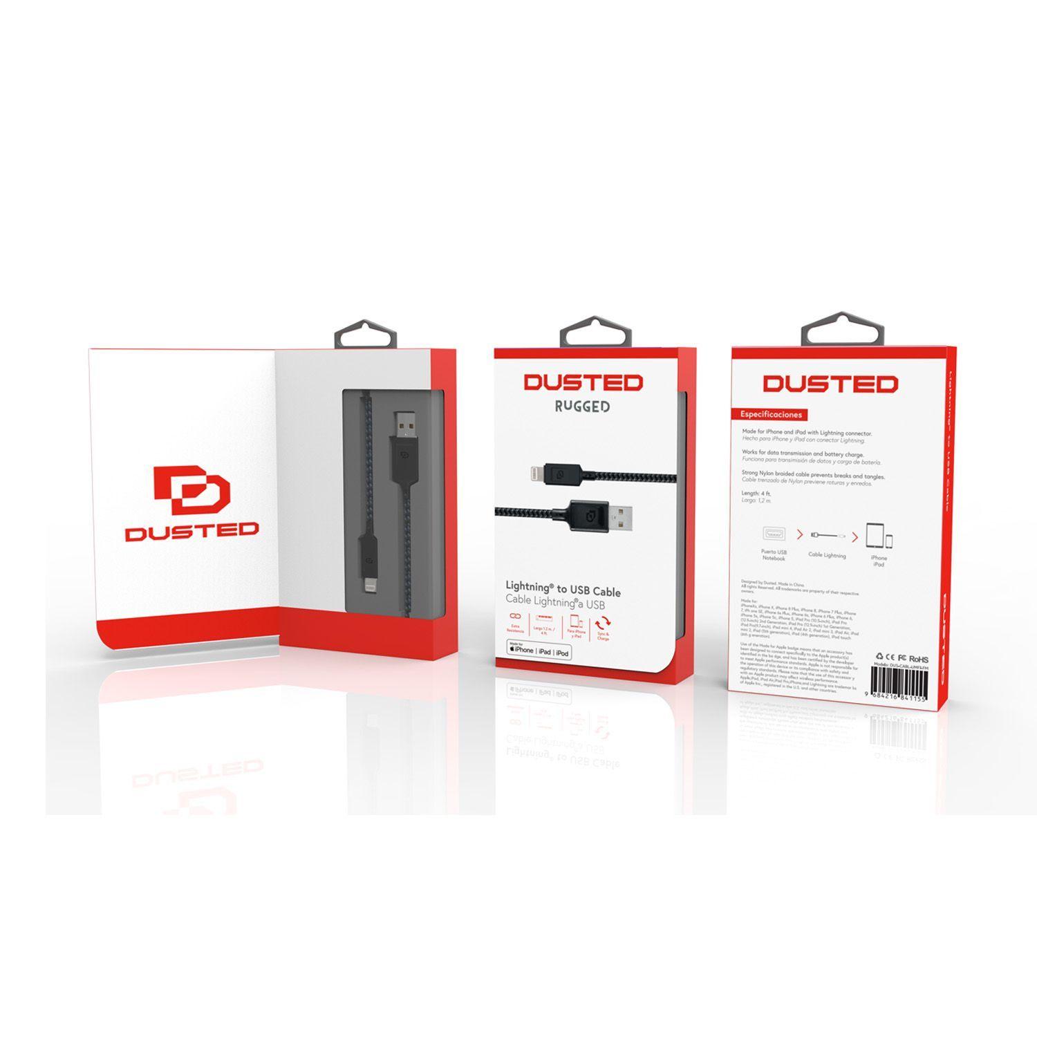 Cable USB a Lightning Rugged - Negro-3