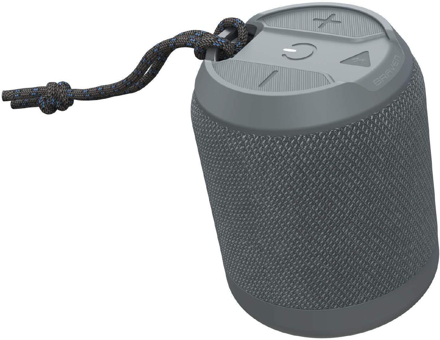 Parlante Portatil Waterproof BRV Mini Gris-0