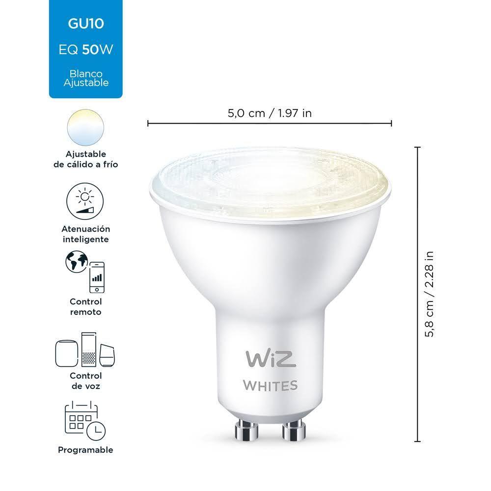 Ampolleta LED Wifi Luz Calido/fria 4.9w Gu10-3
