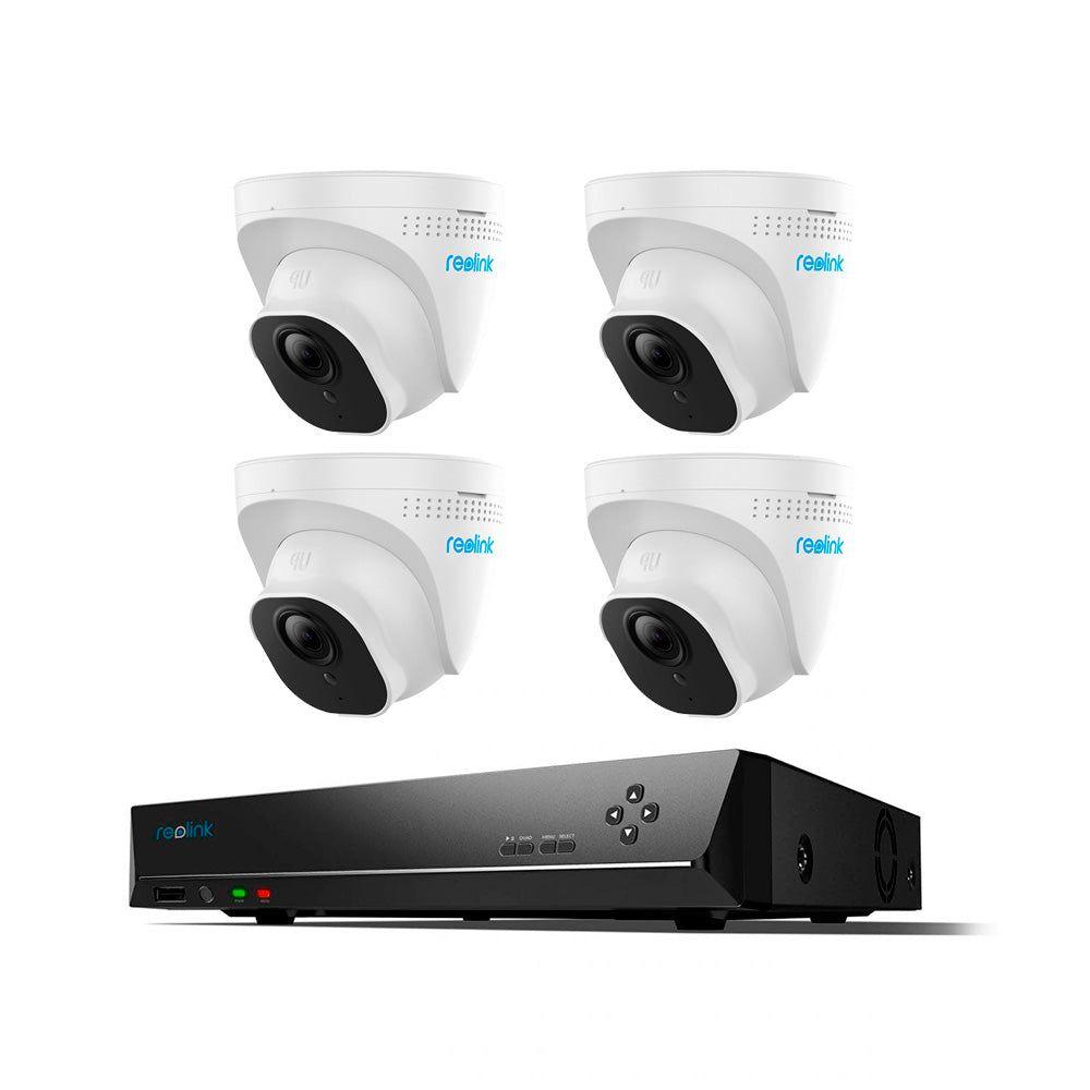 Kit Nvr Poe 8 Canales Rln8-410 + 4x Camaras Rlc-520a-0