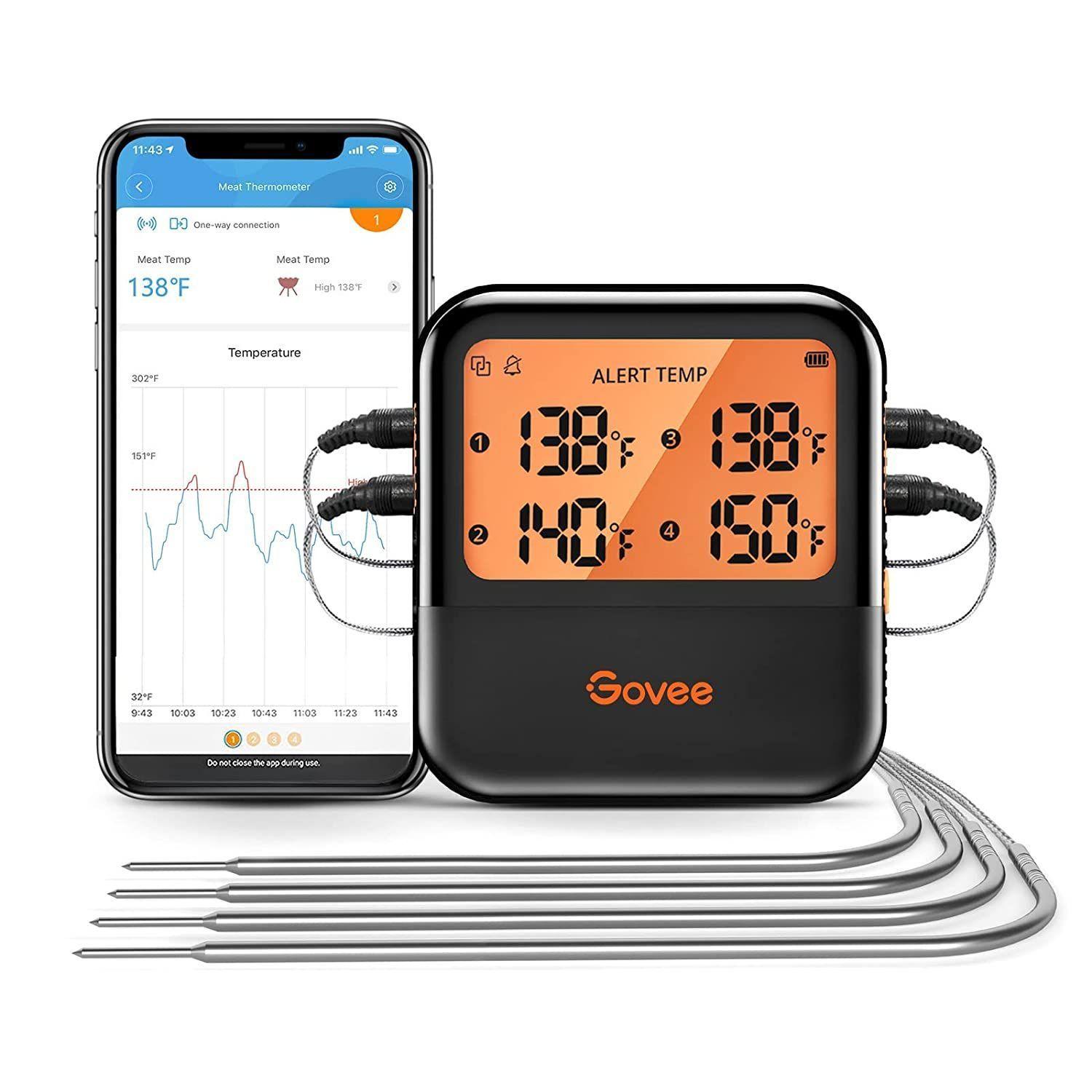 Termómetro de Carne Bluetooth con 4 Sondas-0