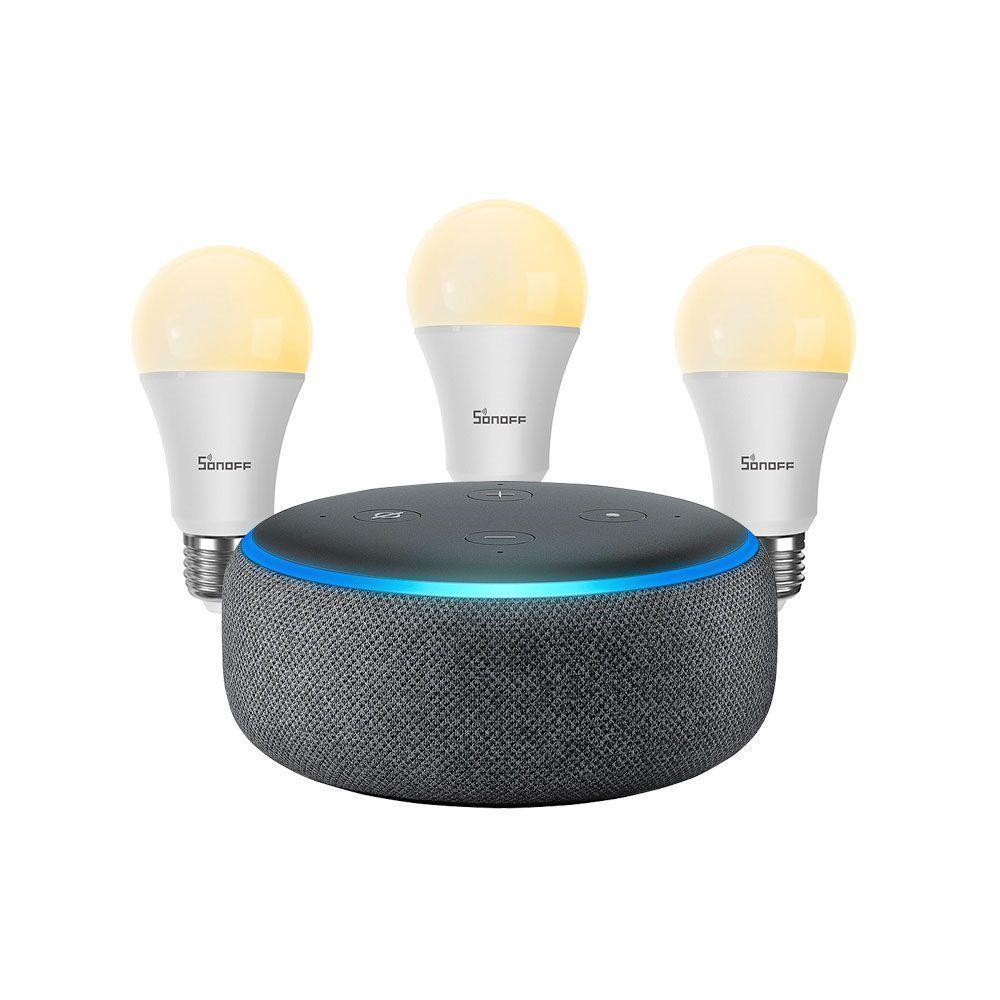 Kit Echo Dot 3 Charcoal Ilum. Tradicional-0
