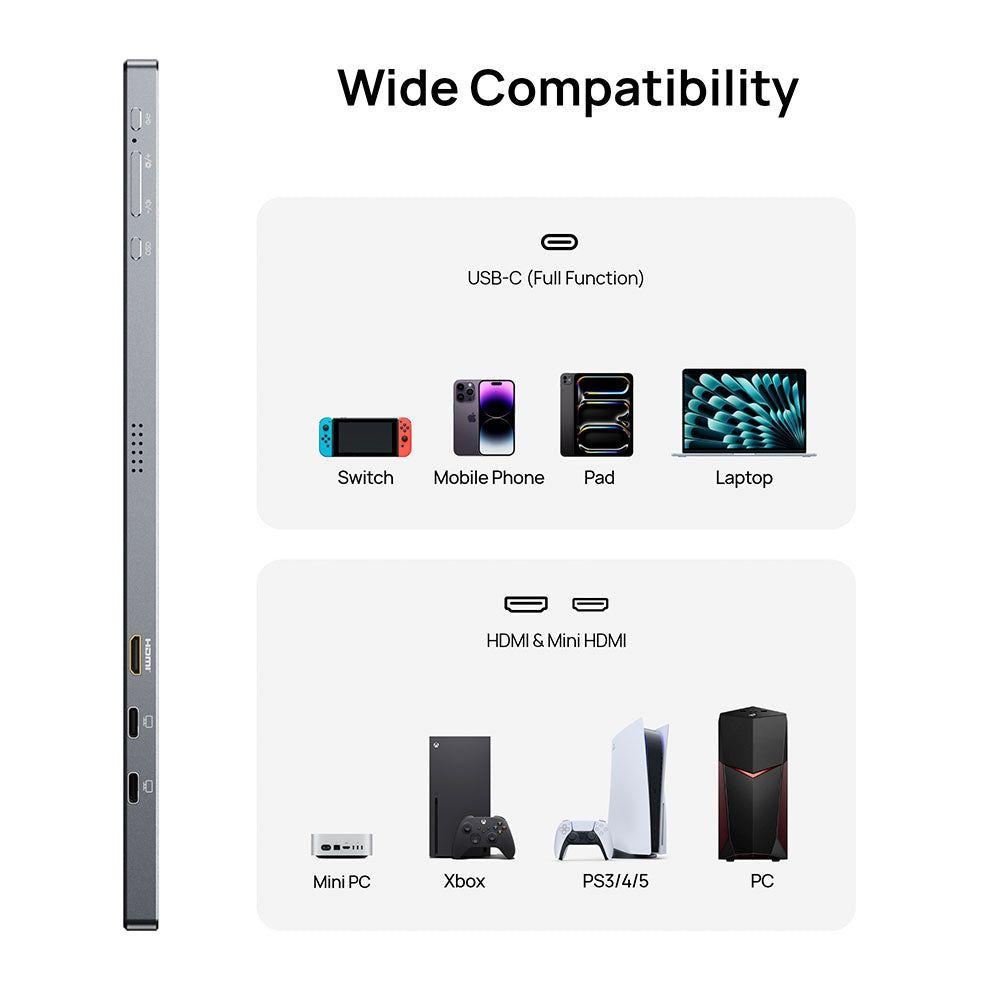 Monitor Portátil Z1C Plus 17,3” IPS 1080P FHD-6